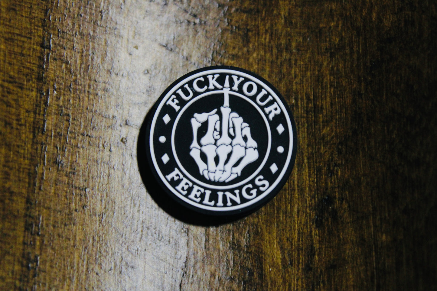 F*** Your Feelings Black And White Silicone Round Focal Bead