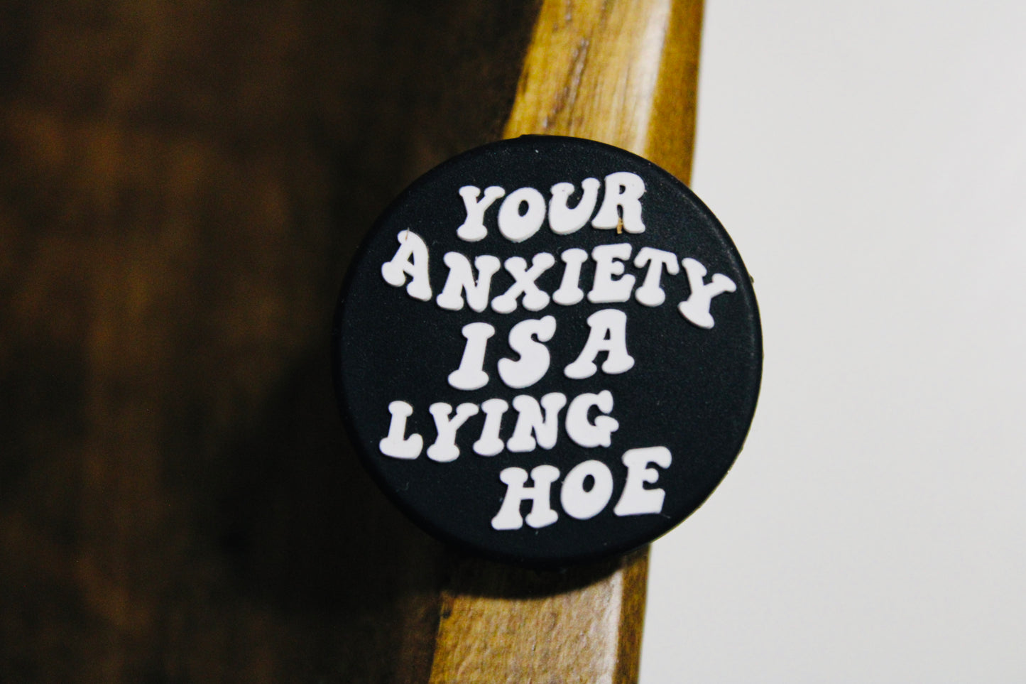 Your Anxiety Silicone Focal Bead Black White