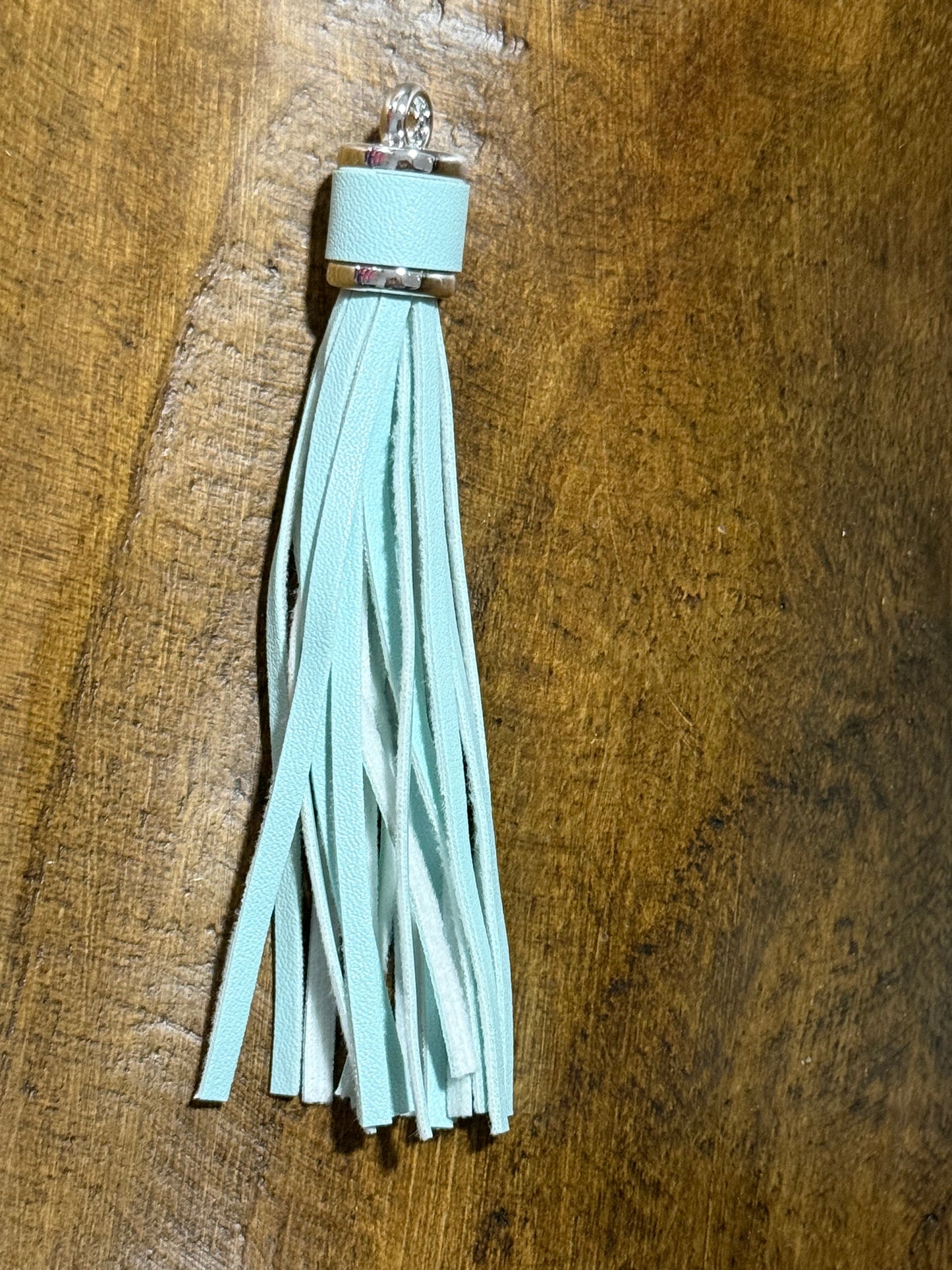 Long Tassel Car Charm Lanyard White Black Multi-Color