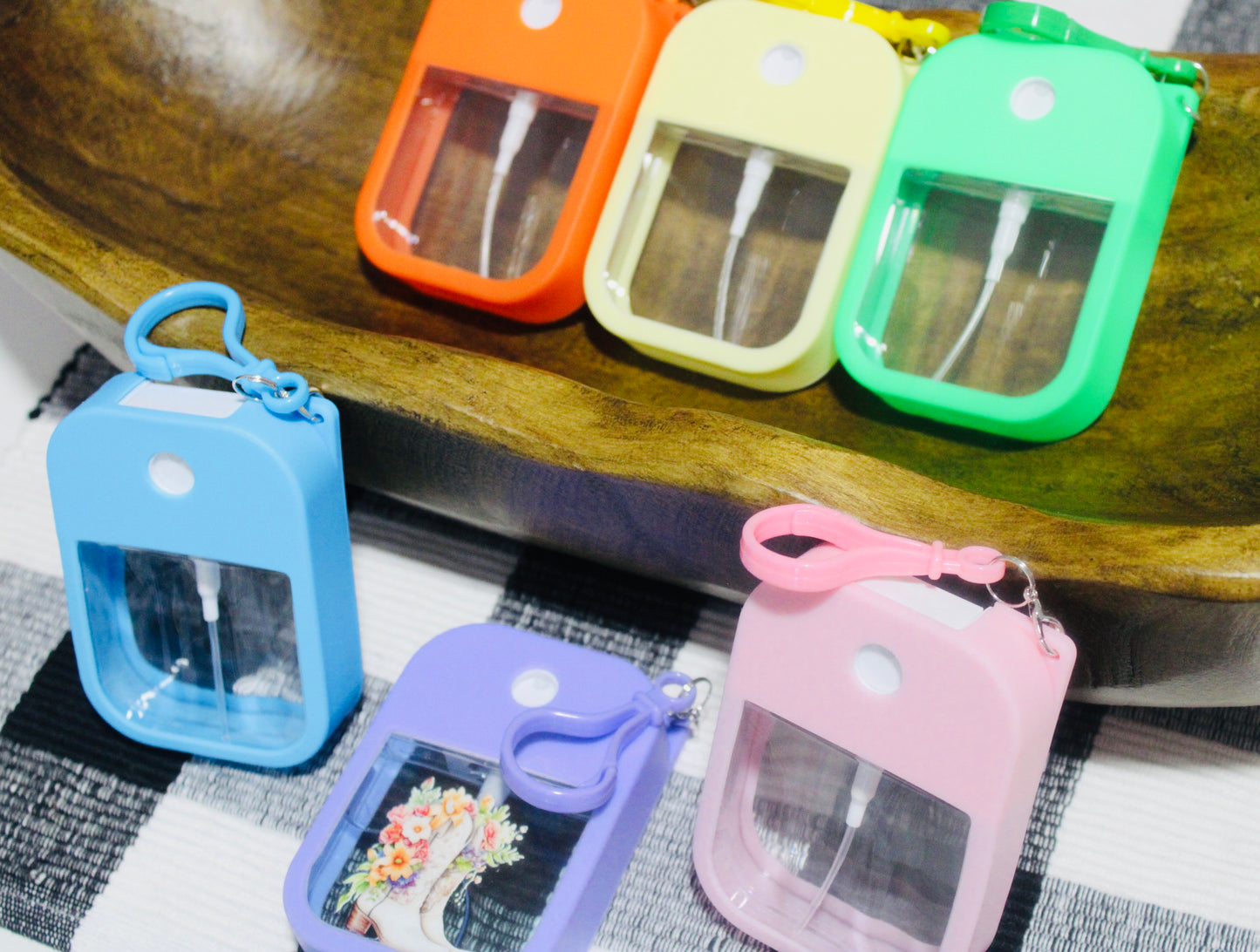 Perfume Or Sanitizer Travel Spray Bottle With Clip Multiple Color Options