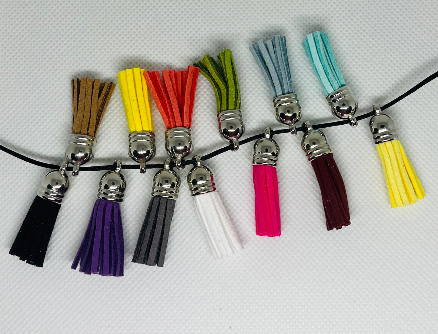 25 Piece Multicolor 1.5 Inch Tassel For Keychain Lanyard Car Charm