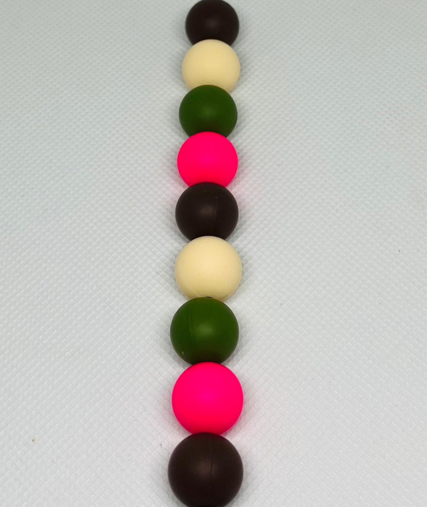 Princess And The Pea Bead Mix 60 Count Pack 15mm Silicone Multicolor Beads Light Yellow Bean Green Hot Pink Coffee Brown Pen Beading Crafting
