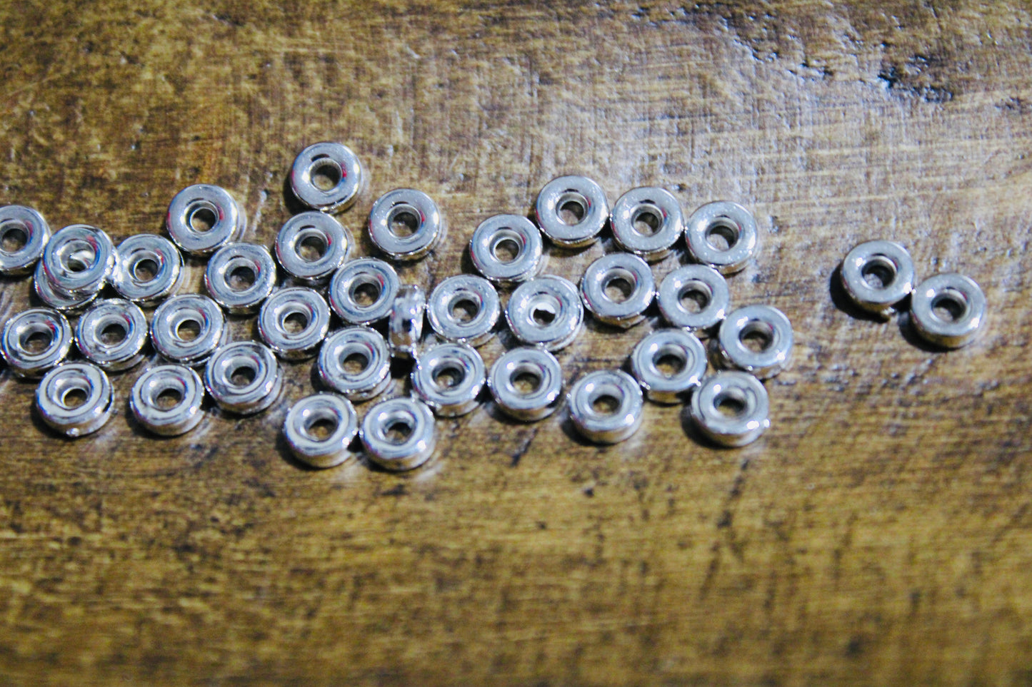 Mini Metal Round Spacer Bead 200 Count Bag