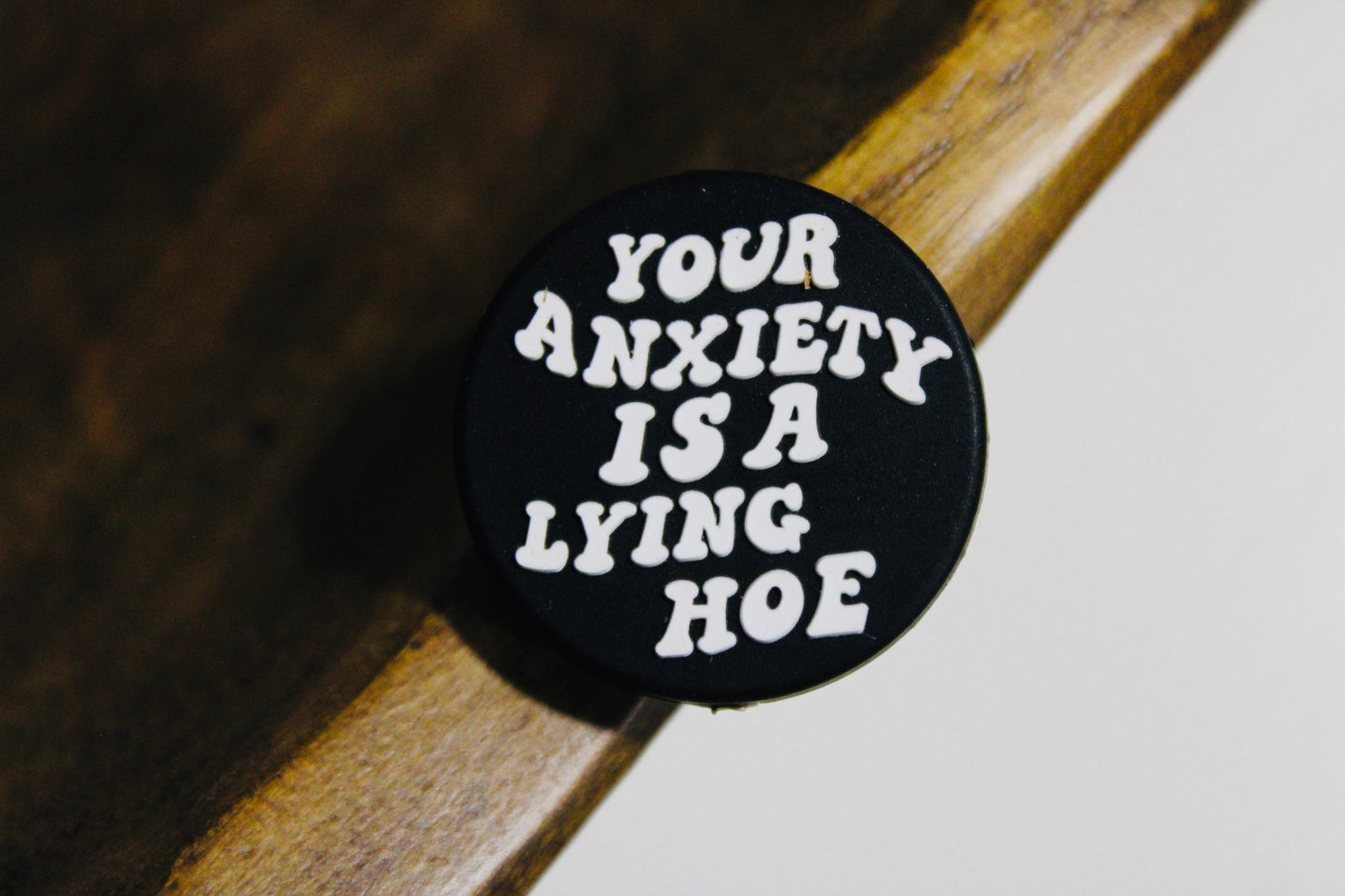 Your Anxiety Silicone Focal Bead Black White