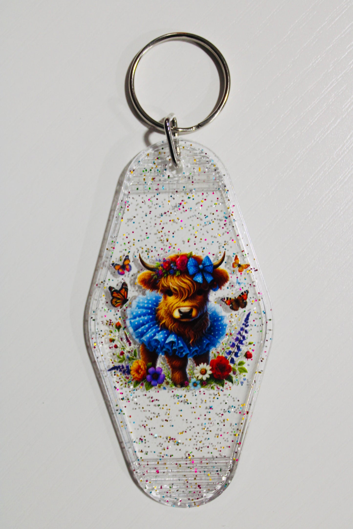 Plastic Hotel Blank Keychain Multiple Color Options