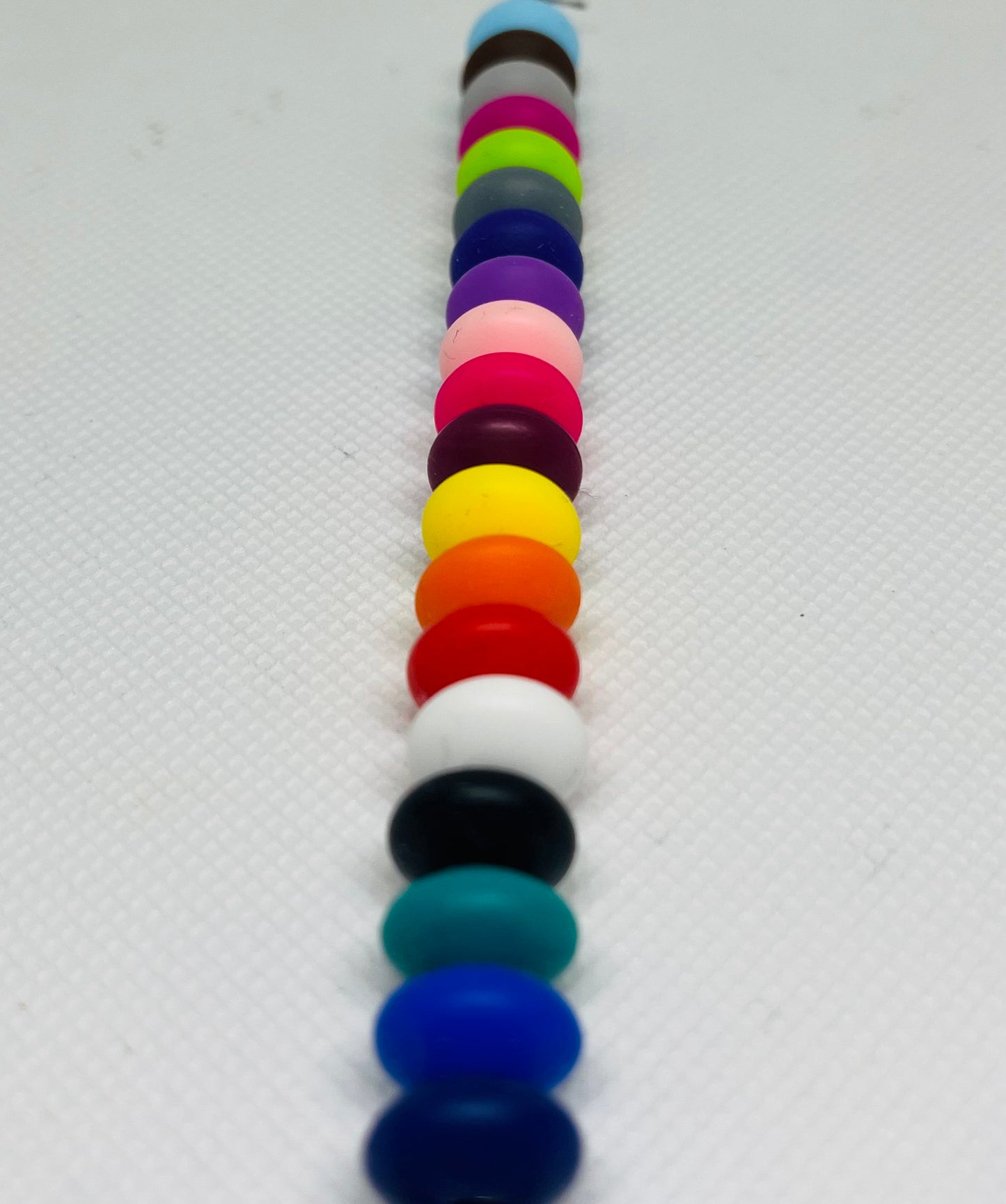 Pack Of 12mm Lentil Silicone Spacer Bead Pen Beading Mixed Multi Color Neutral Colors Crafting