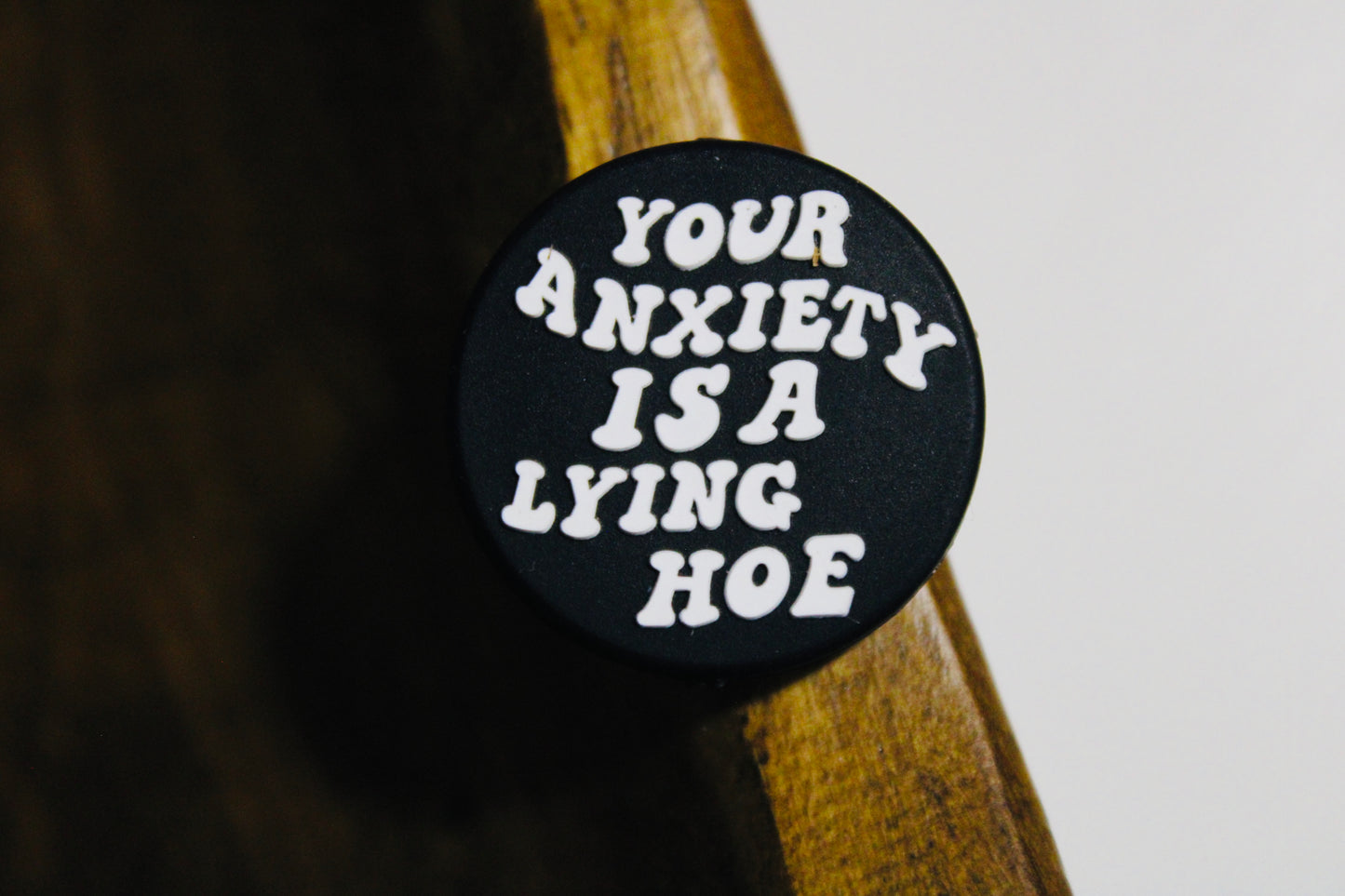Your Anxiety Silicone Focal Bead Black White