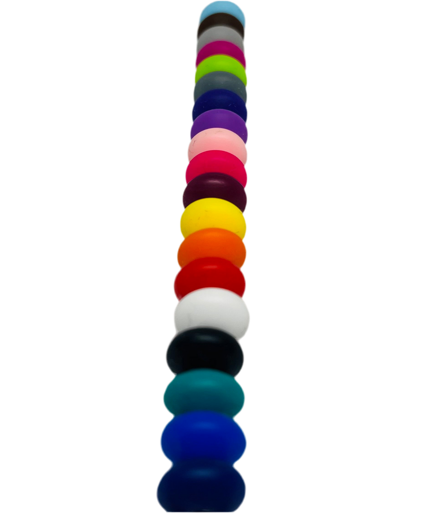 50 Count 12mm Lentil Silicone Spacer Bead