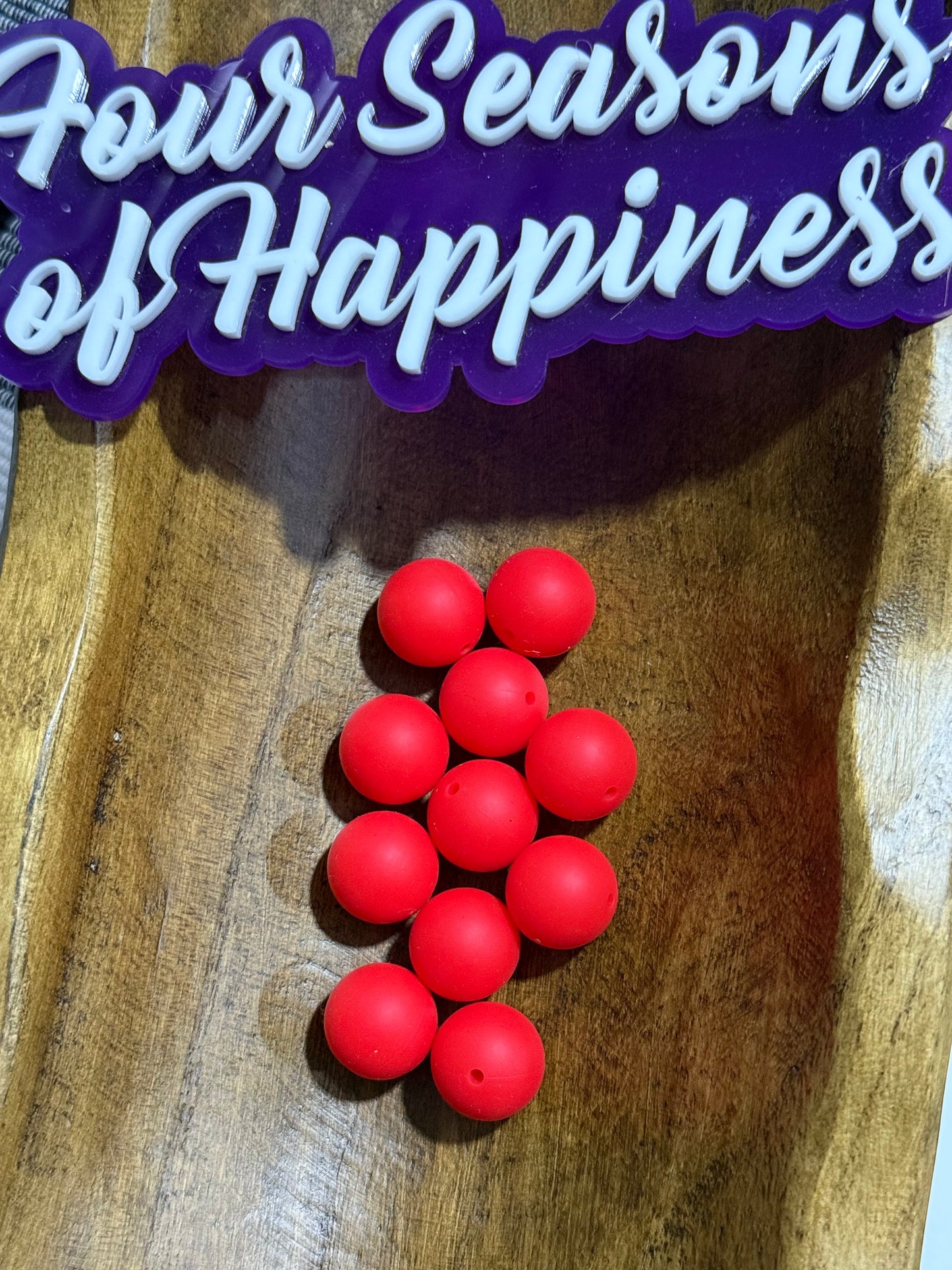 19mm Silicone Solid Color Round Bead