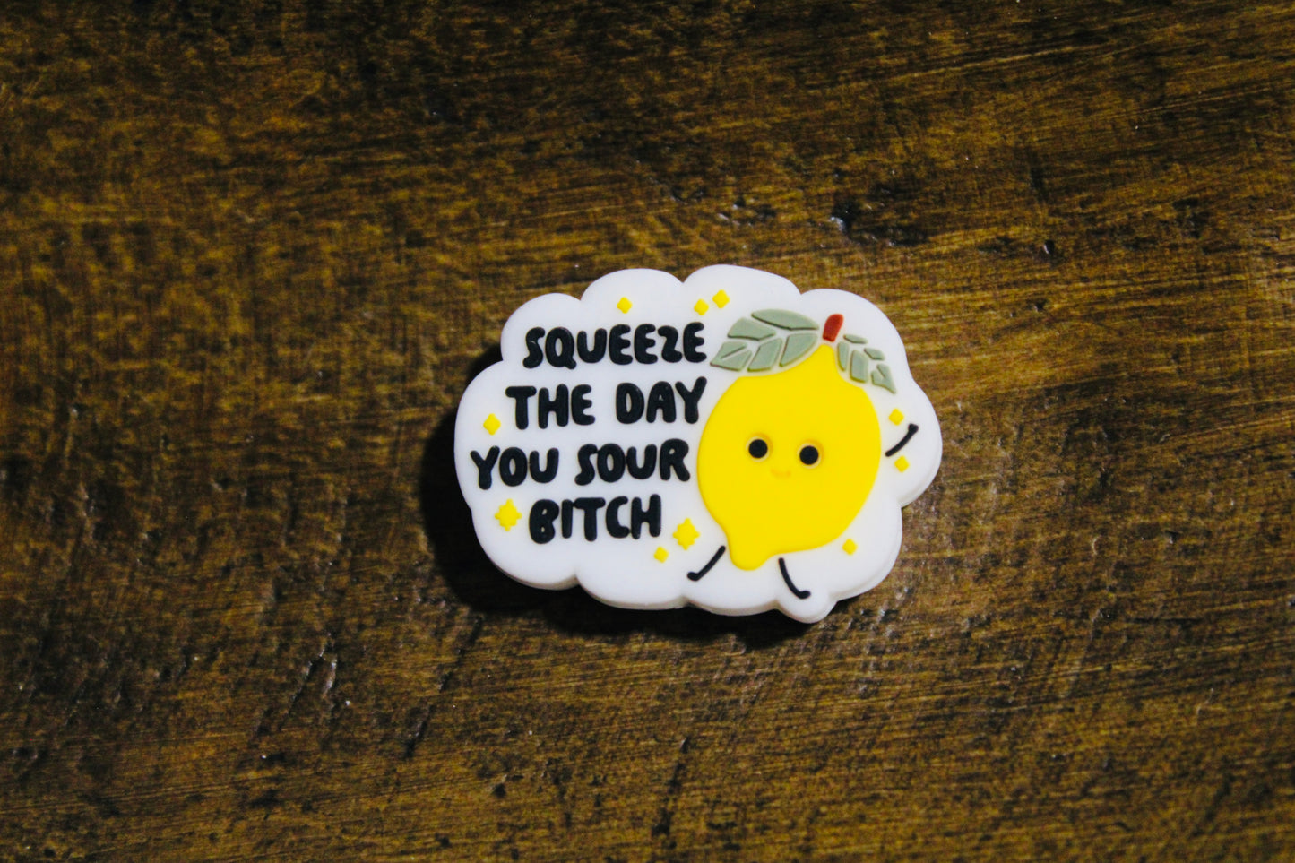 Squeeze The Day Lemon Silicone Focal Bead
