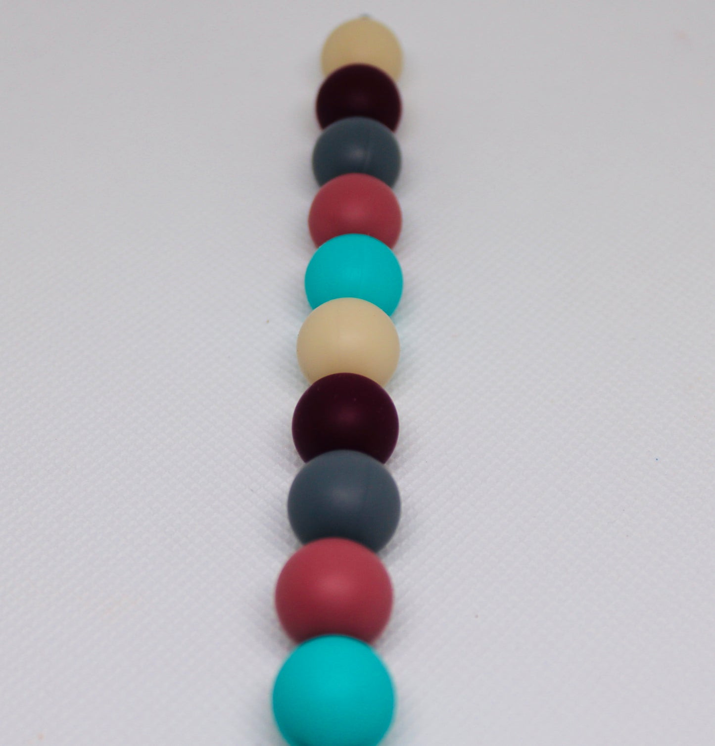 Serenity Bead Mix 60 Count 15mm Silicone Bead Mix Dim Gray Wine Sand Turquoise Dark Pink