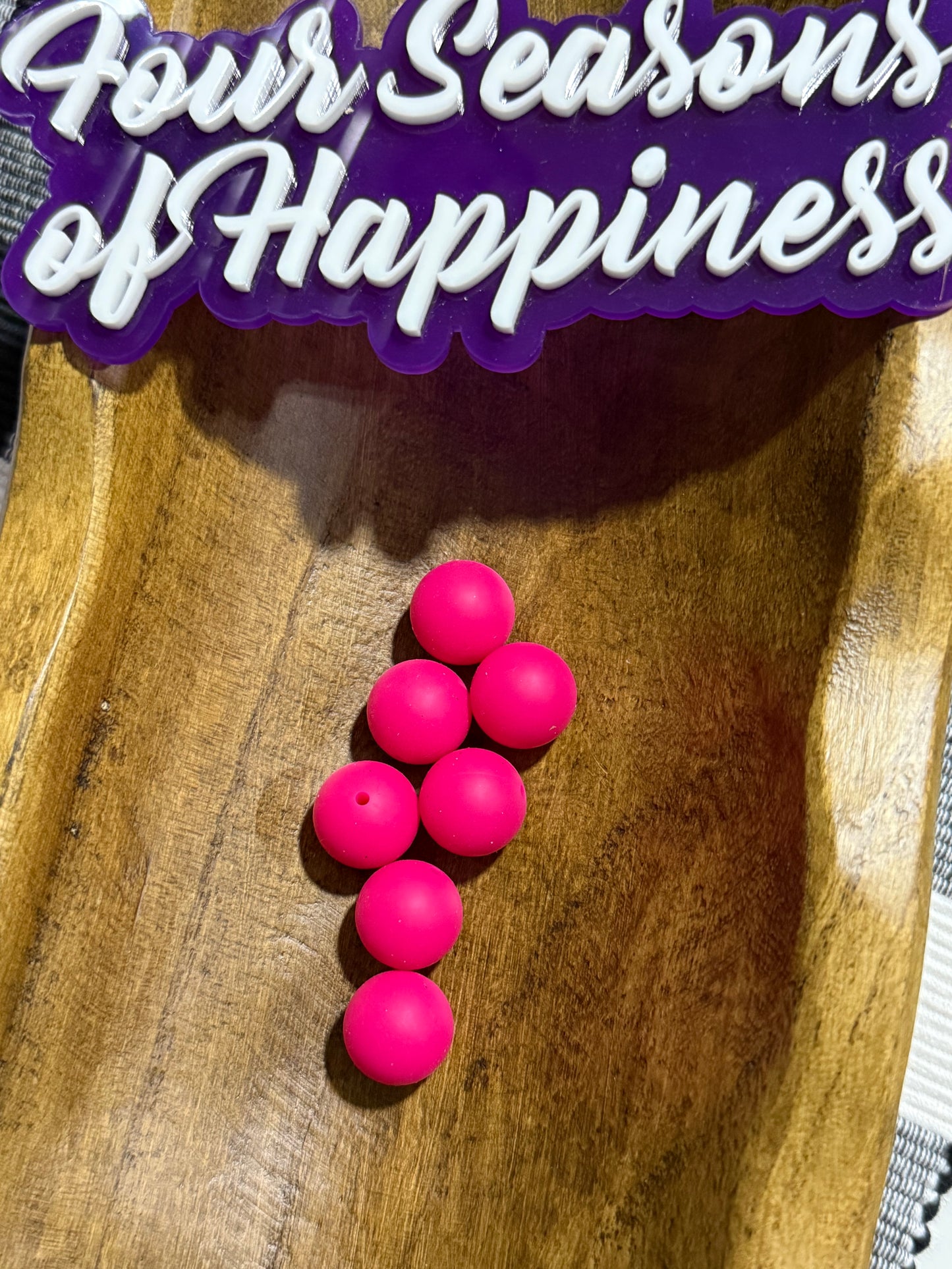 19mm Silicone Solid Color Round Bead