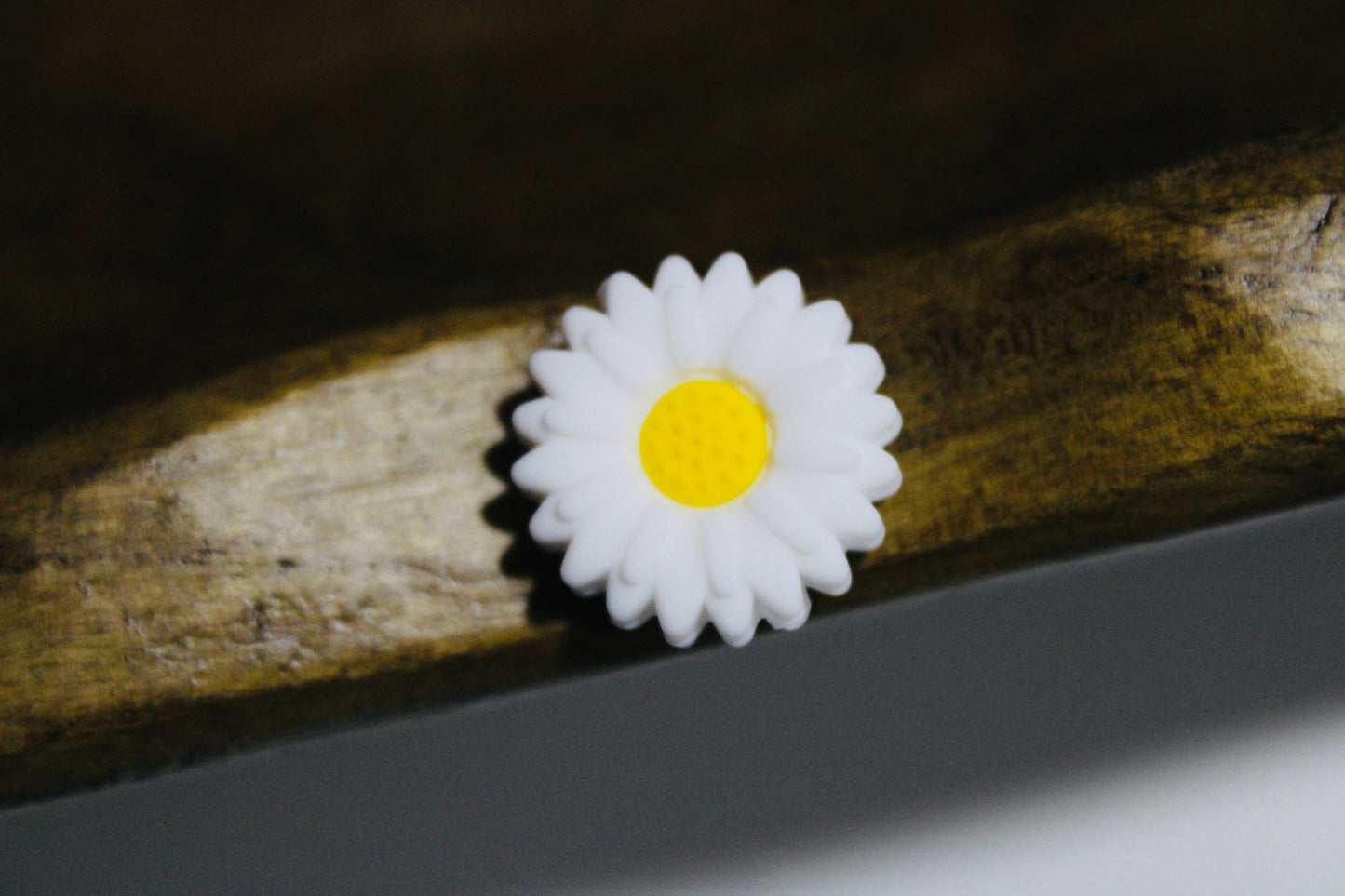 Mini Daisy Flower Silicone Focal Bead Six Color Options