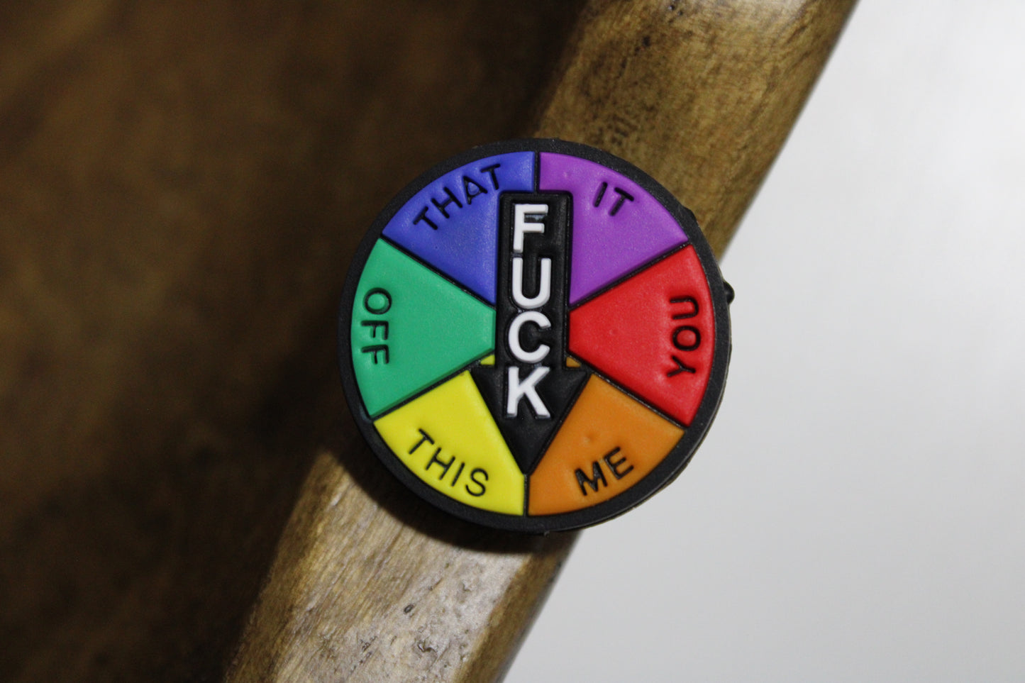 F*** Wheel Mixed Color Silicone Focal Bead