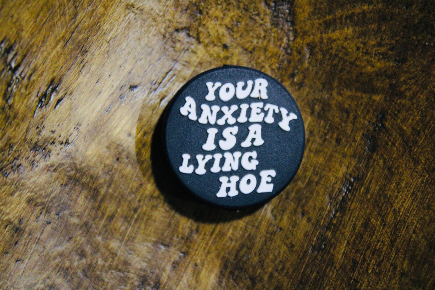 Your Anxiety Silicone Focal Bead Black White