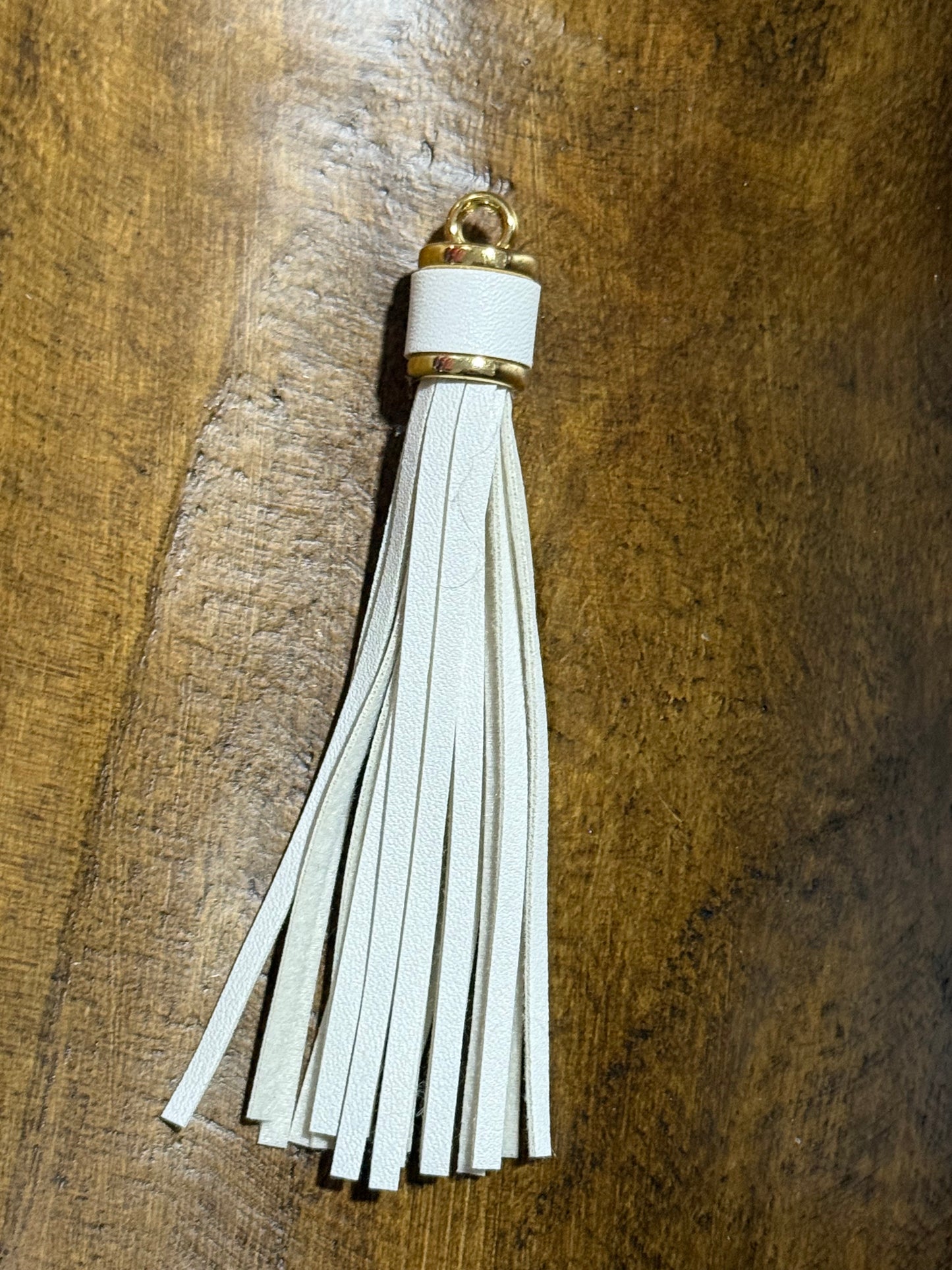 Long Tassel Car Charm Lanyard White Black Multi-Color