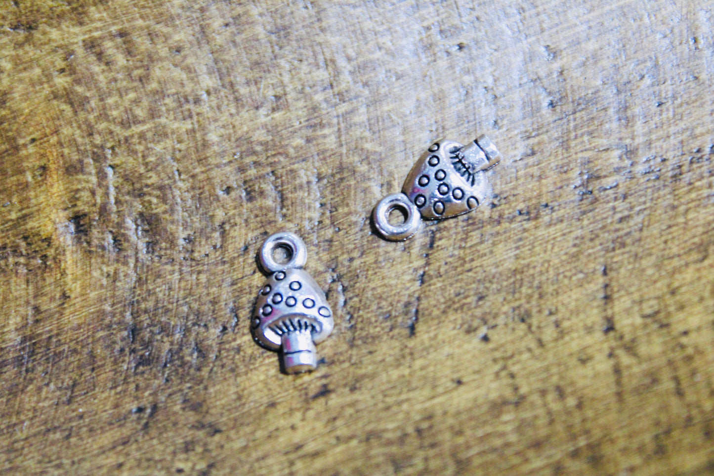 Leaf or Mushroom Mini Charm 20 Piece Bag Jewelry Making