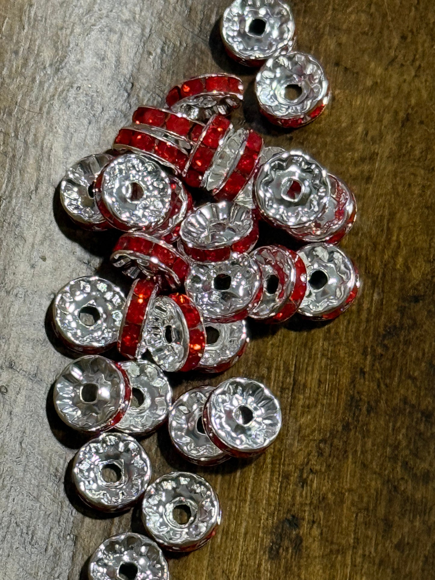 10mm Rhinestone Spacer Bead 50 Count Bag