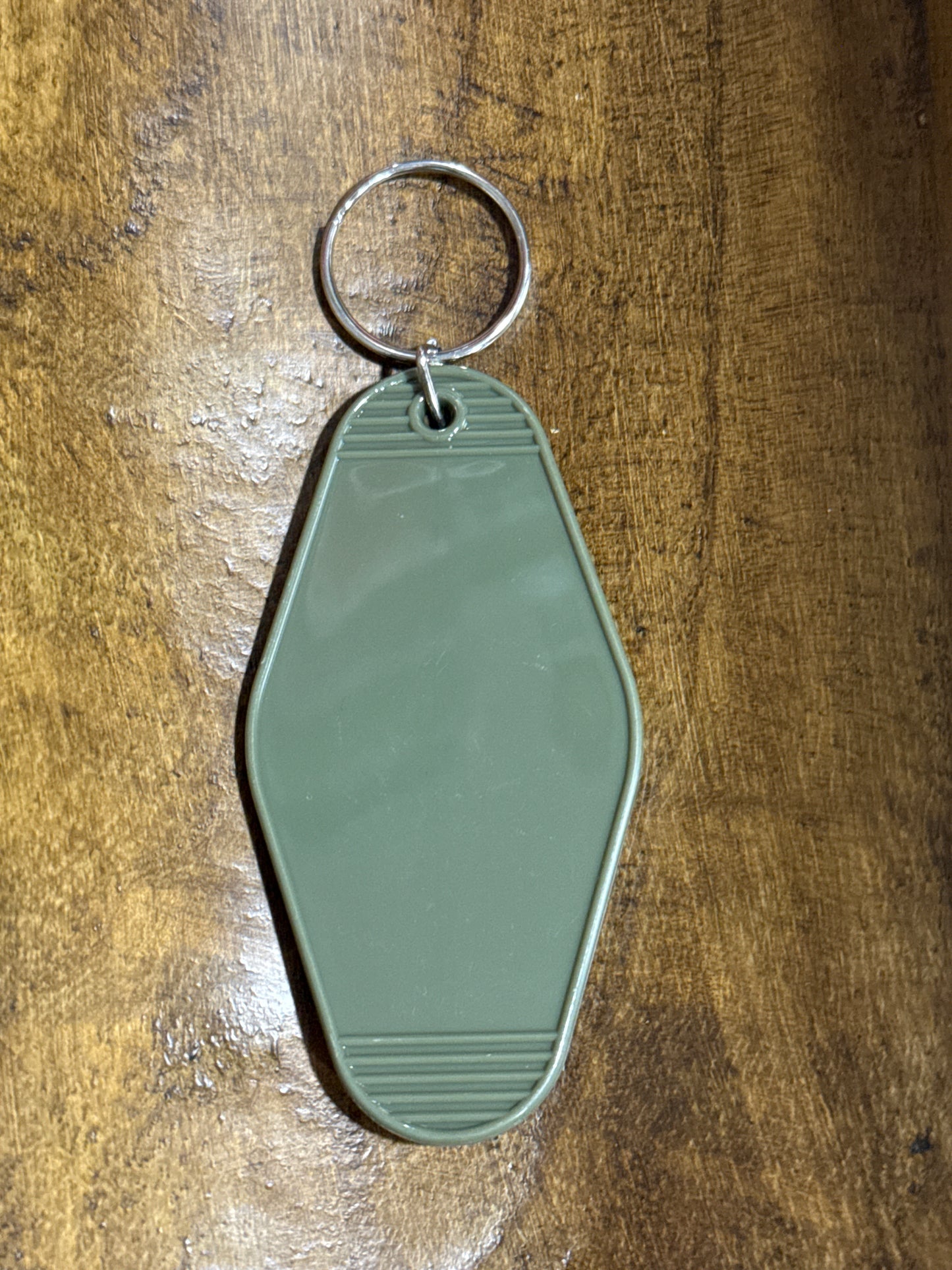 Plastic Hotel Blank Keychain Multiple Color Options