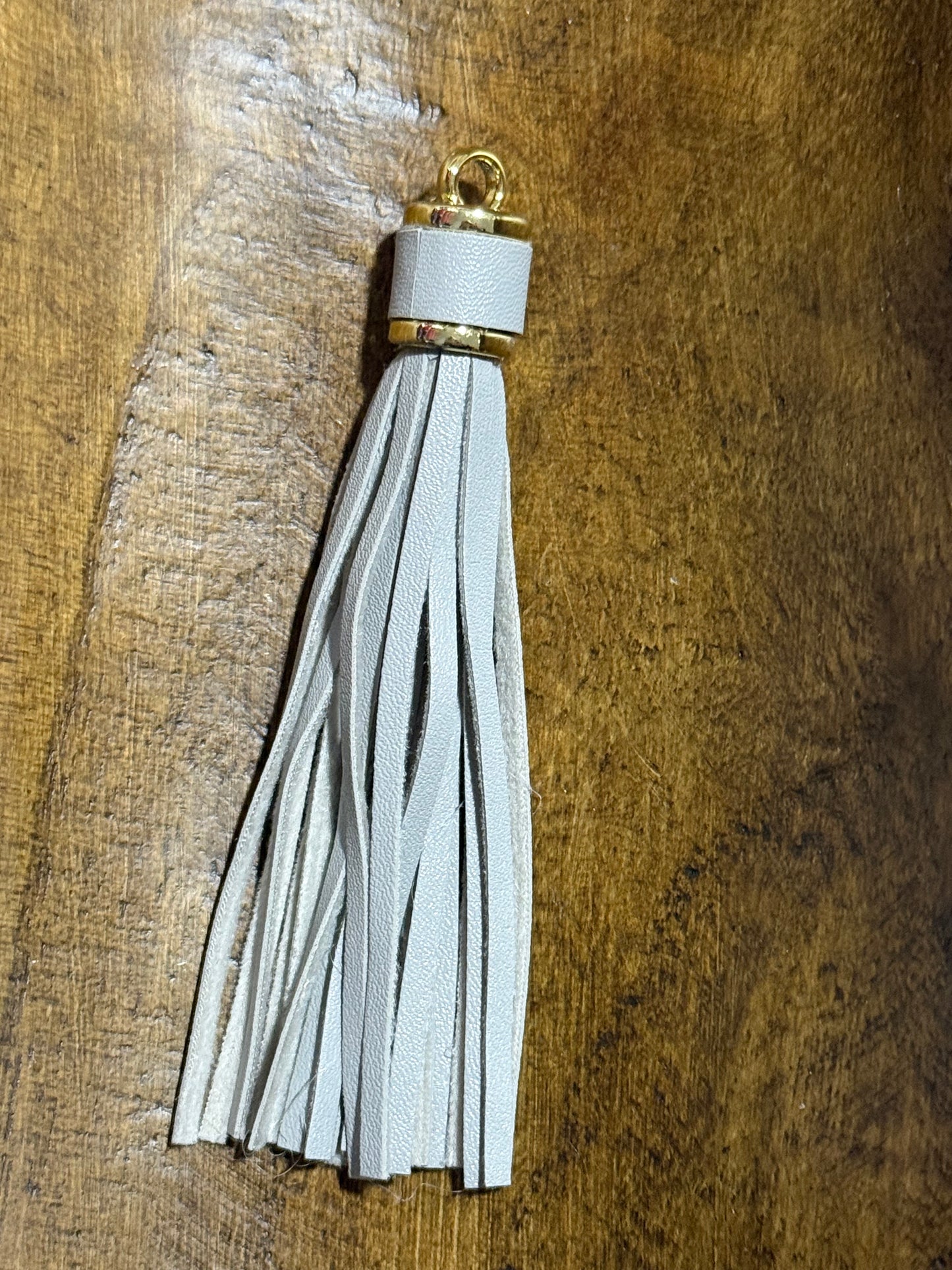 Long Tassel Car Charm Lanyard White Black Multi-Color