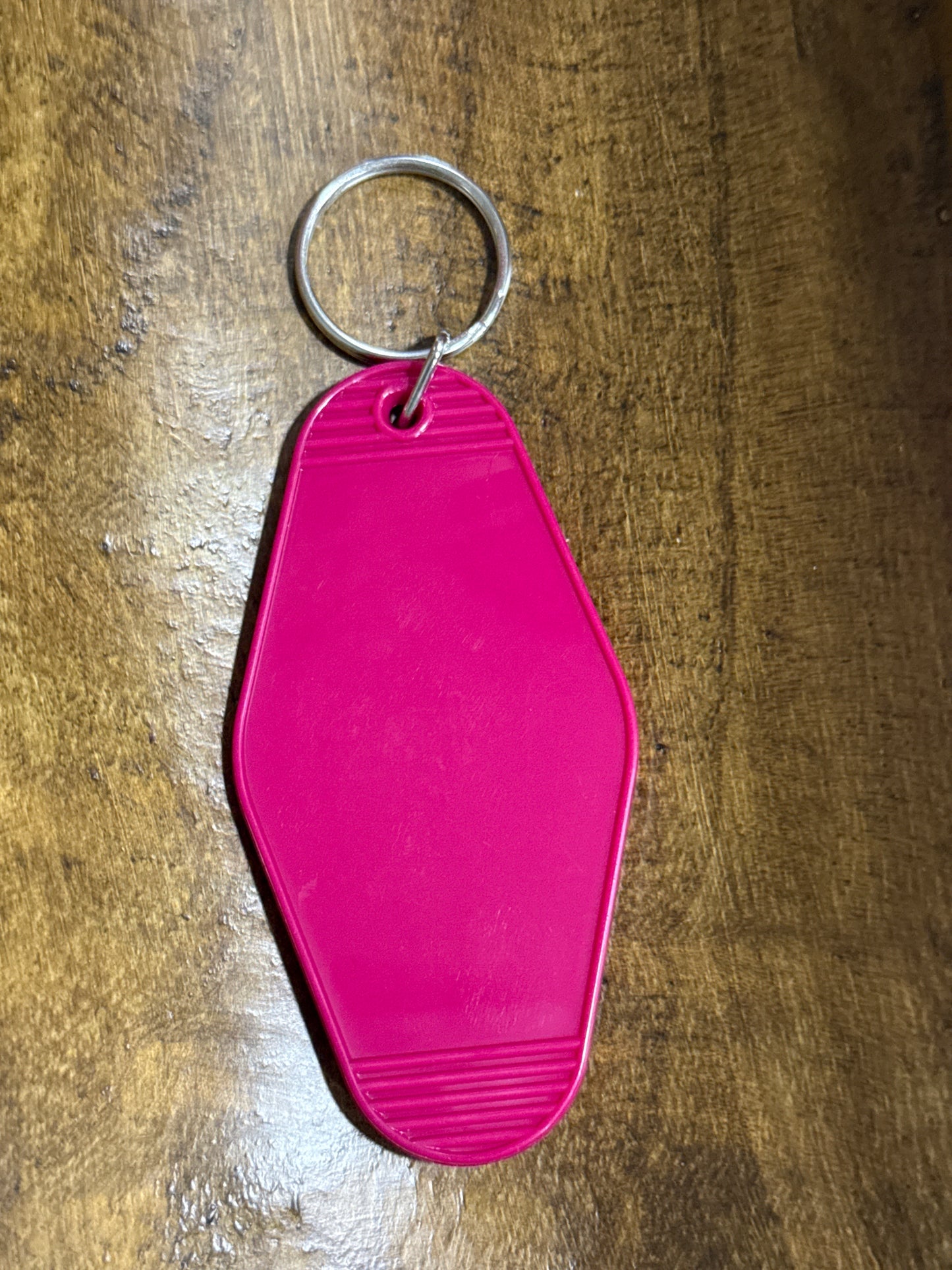 Plastic Hotel Blank Keychain Multiple Color Options