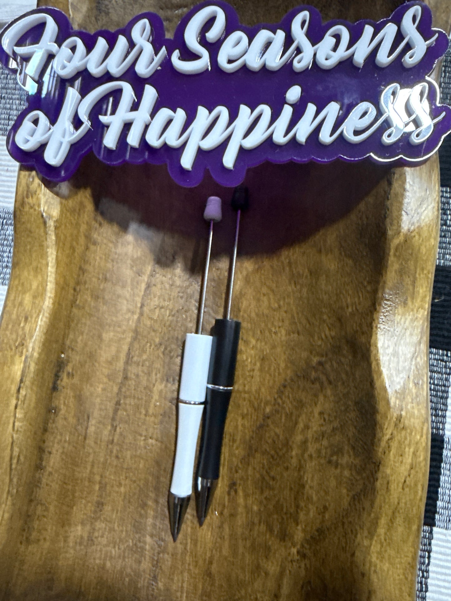 Bead-able Plastic Pencil Refillable white or Black Color Options