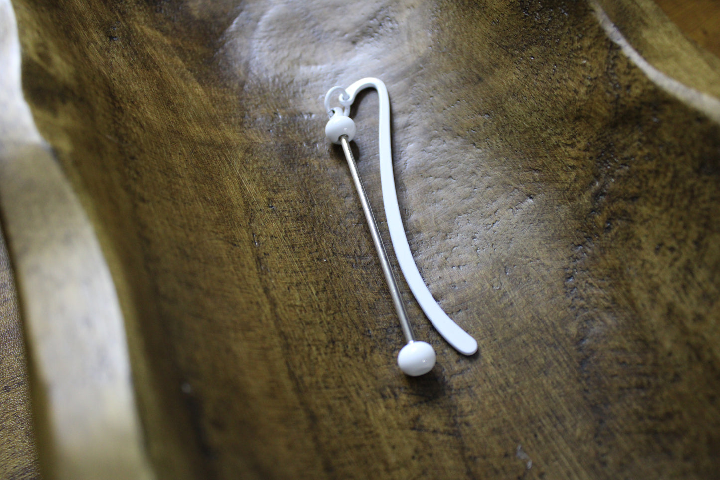 Bookmark Bead-able White Crafting Beading
