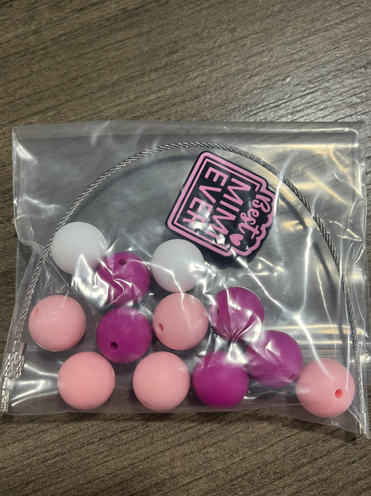 Bag Charm Small Wristlet Kit Bead Bags Silicone Bead Multi Color