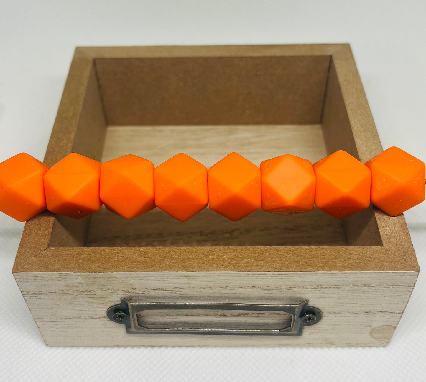 15 count 14mm Hexagon Silicone Solid Color Bead