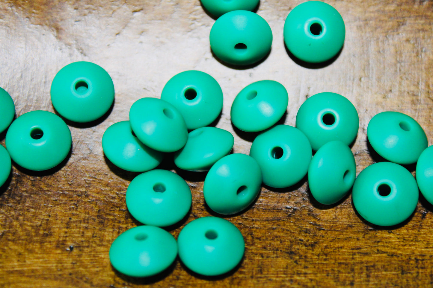 50 Count 12mm Lentil Silicone Spacer Bead