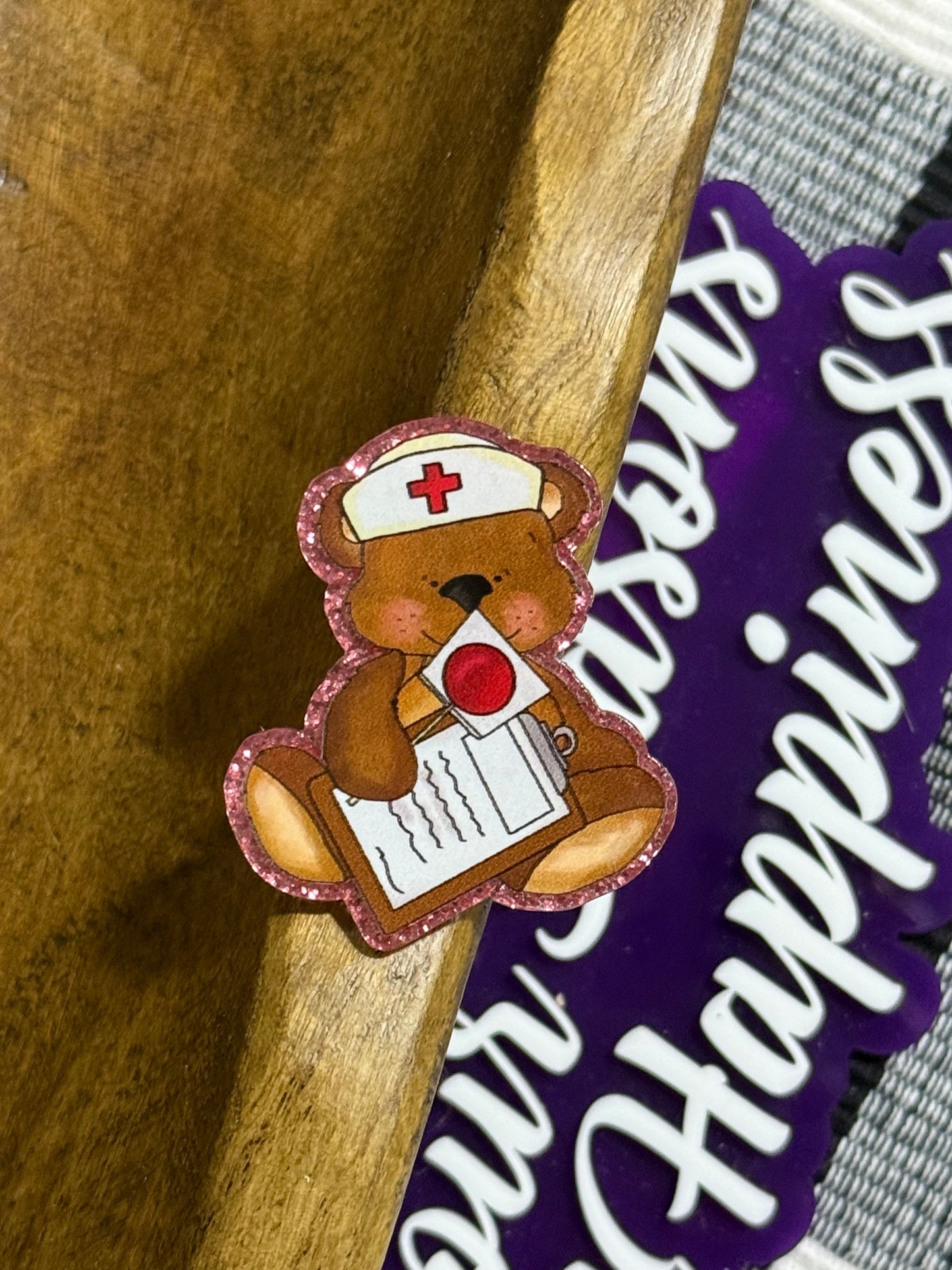Acrylic Flat Back Funny Medical Expression Cute Cow