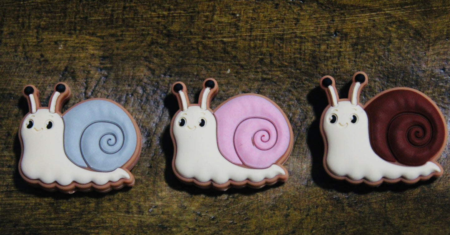 Slithery Snail Silicone Focal Bead Three Color Options