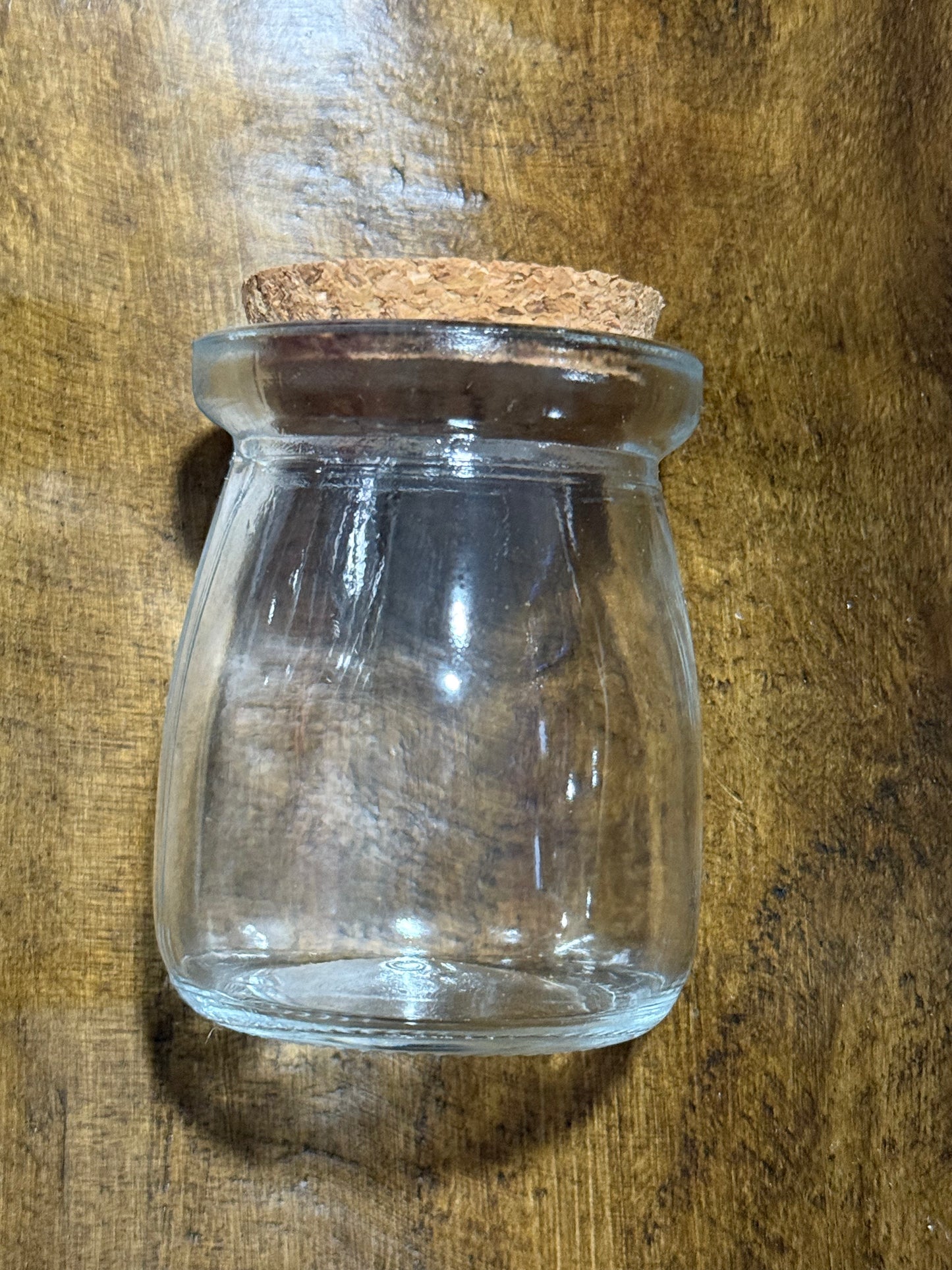 Glass 3.4oz Jar With Cork Lid Fillable Jar