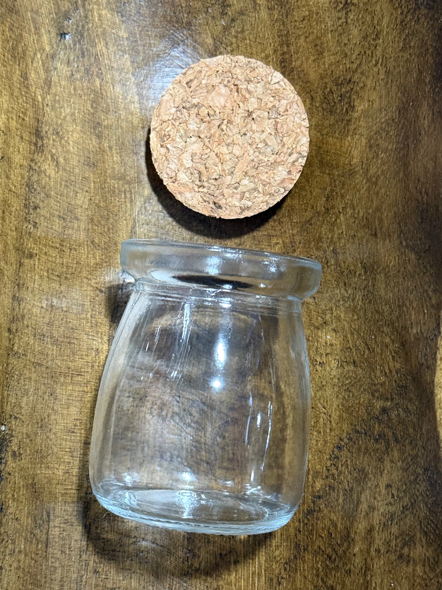 Glass 3.4oz Jar With Cork Lid Fillable Jar