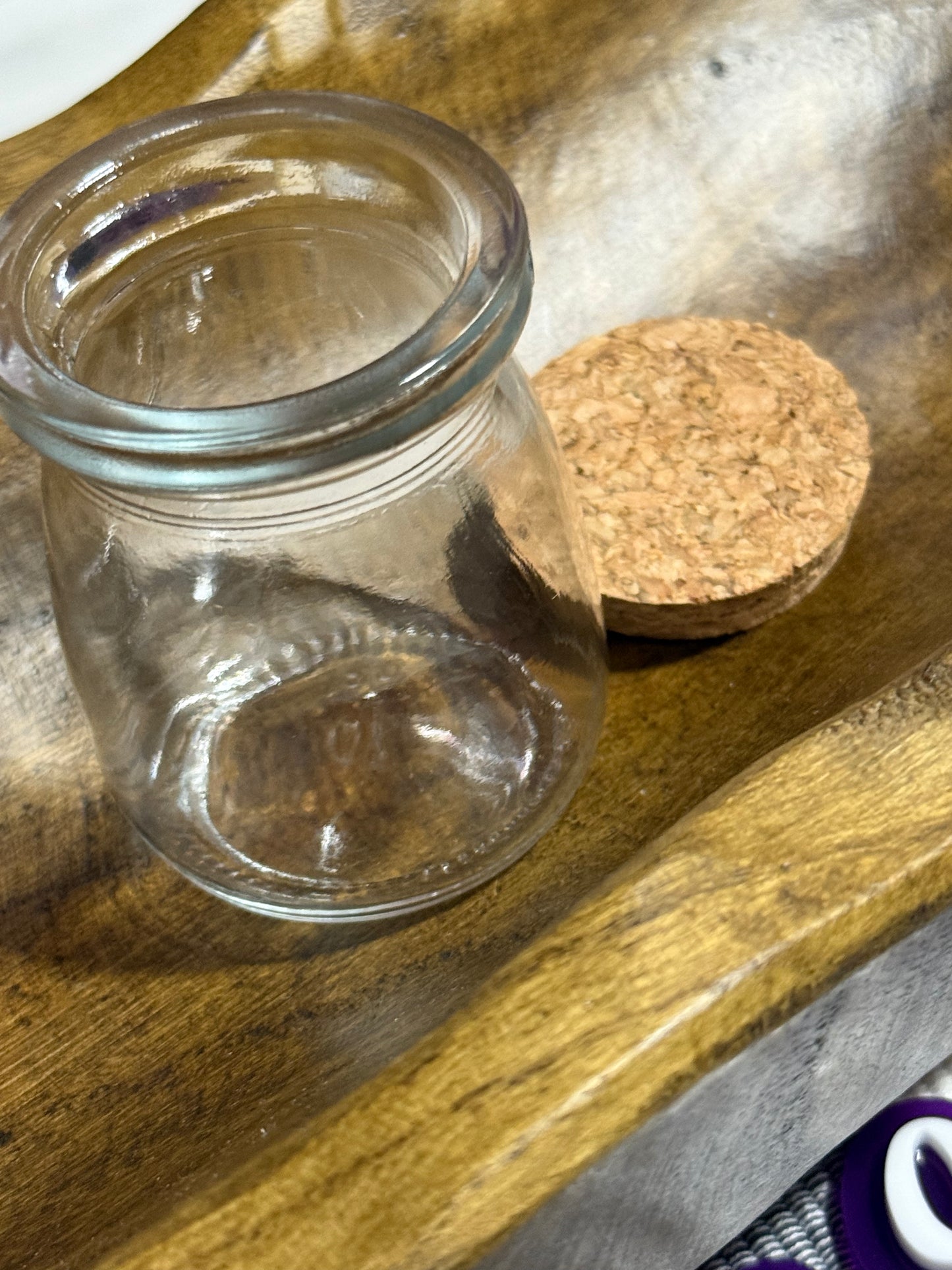 Glass 3.4oz Jar With Cork Lid Fillable Jar