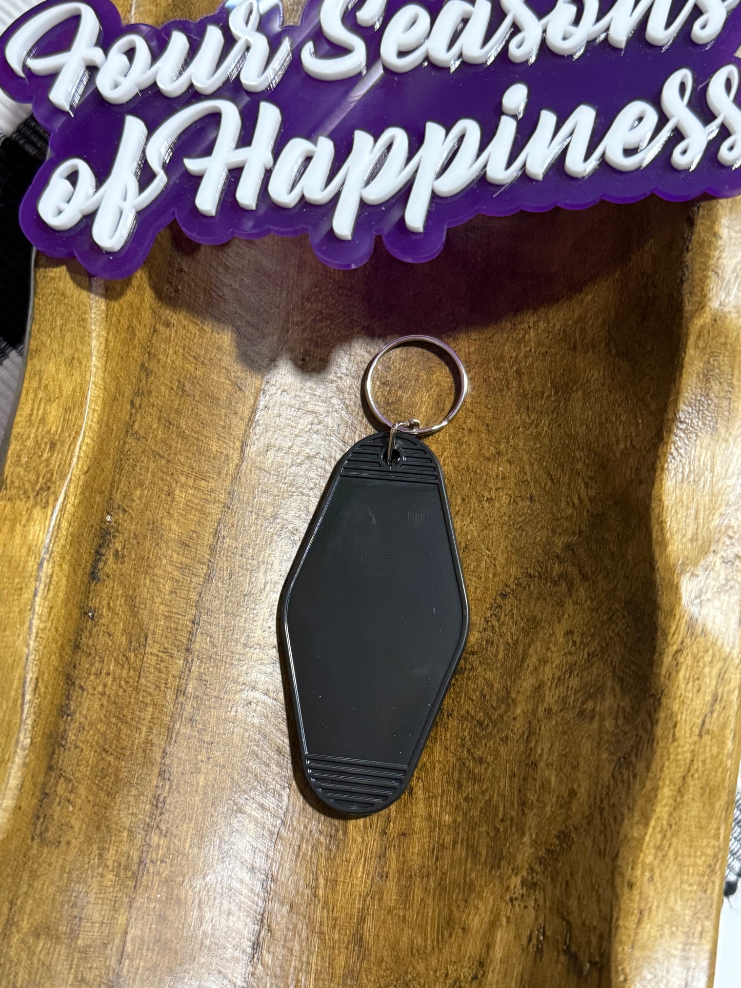 Plastic Hotel Blank Keychain Multiple Color Options
