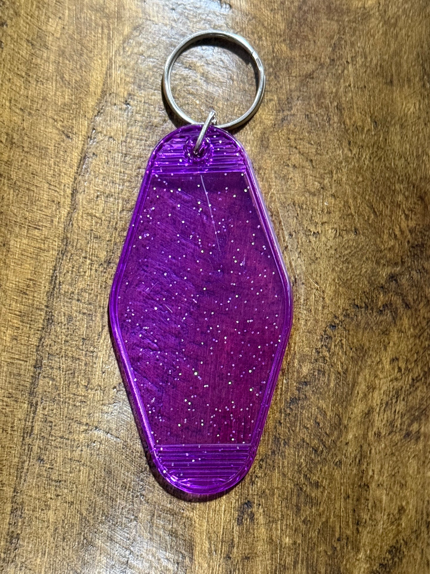 Plastic Hotel Blank Keychain Multiple Color Options