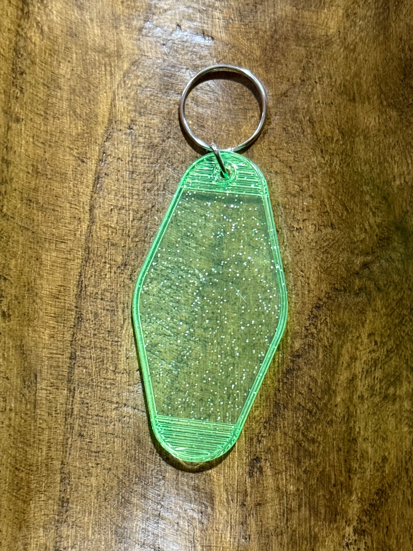 Plastic Hotel Blank Keychain Multiple Color Options