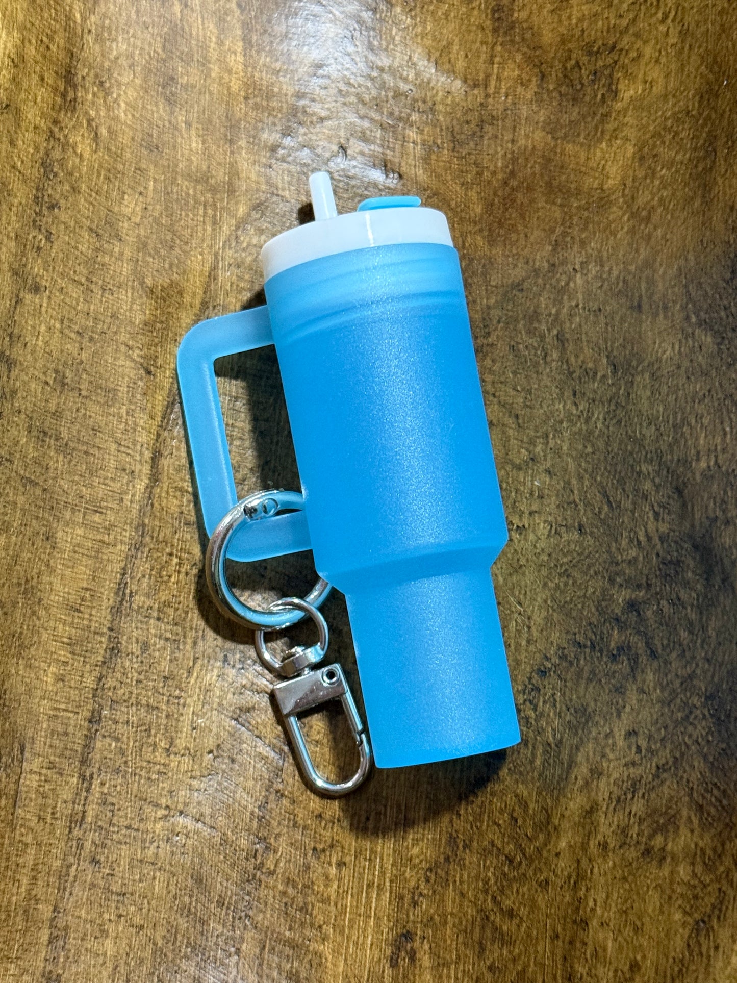 Glow In The Dark Mini Keychain Tumbler With Removable Lid Storage Keychain Chapstick Holder