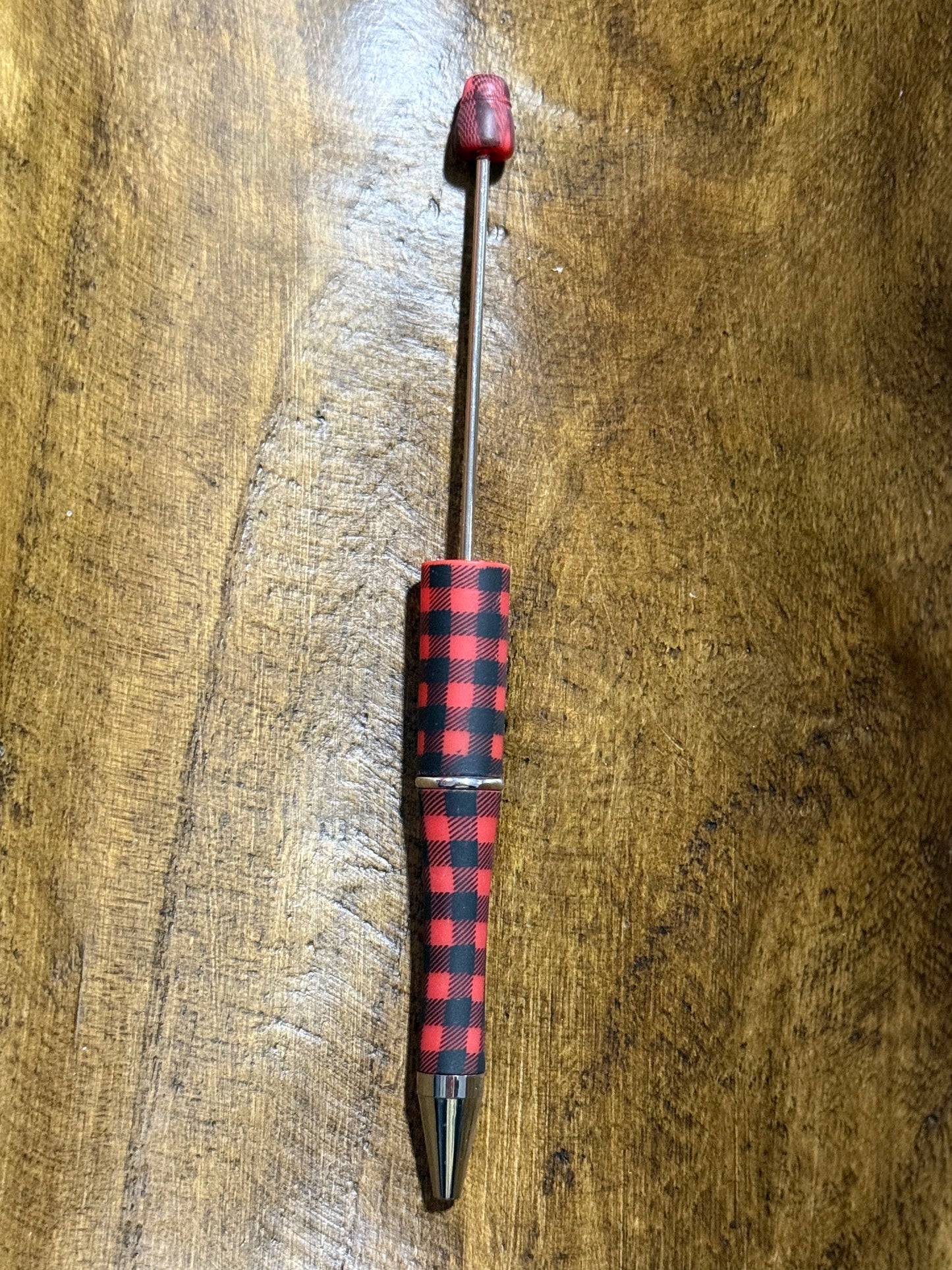 Christmas Bead-able Plastic Printed Pen Refillable Ink