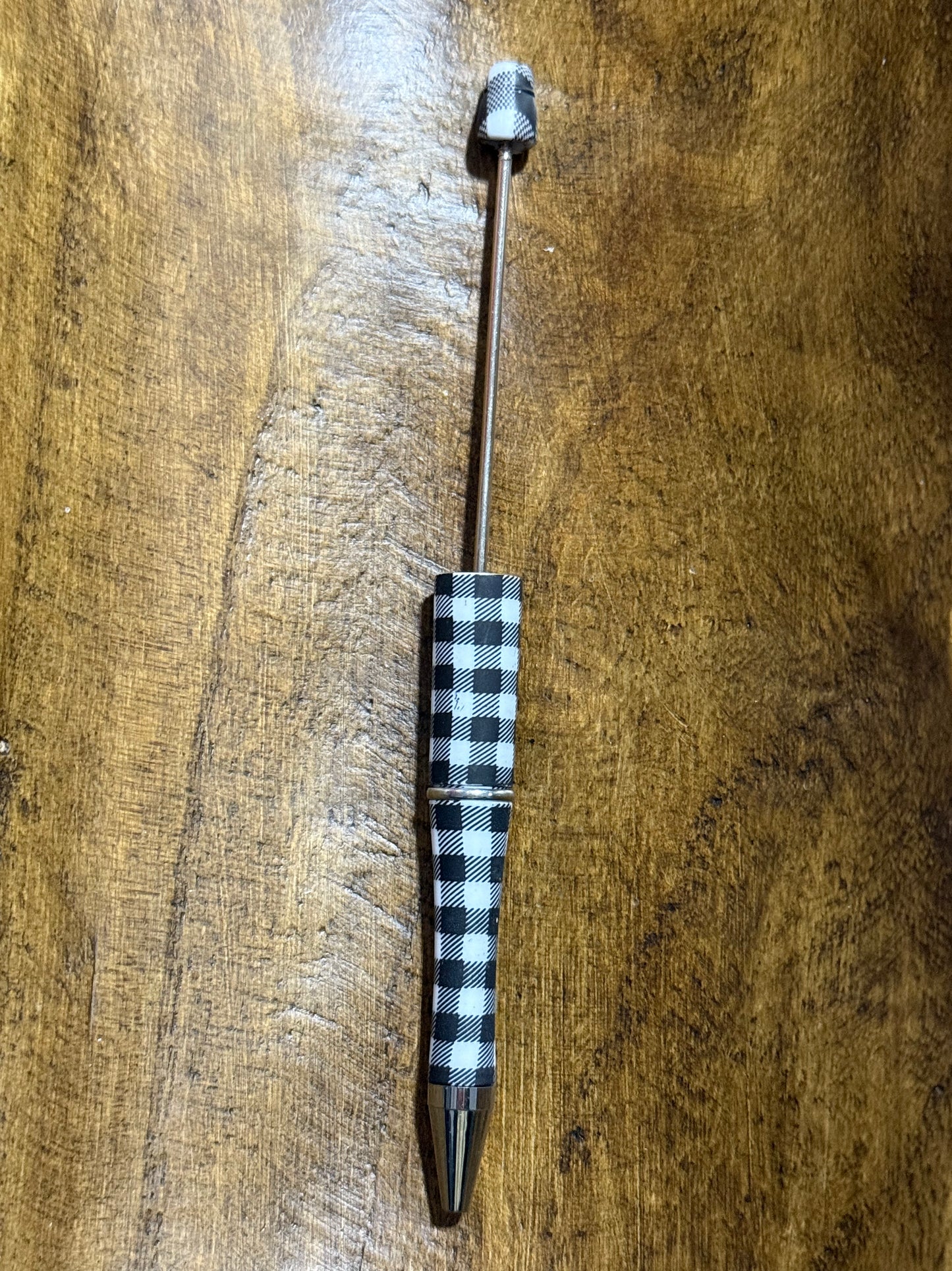 Christmas Bead-able Plastic Printed Pen Refillable Ink
