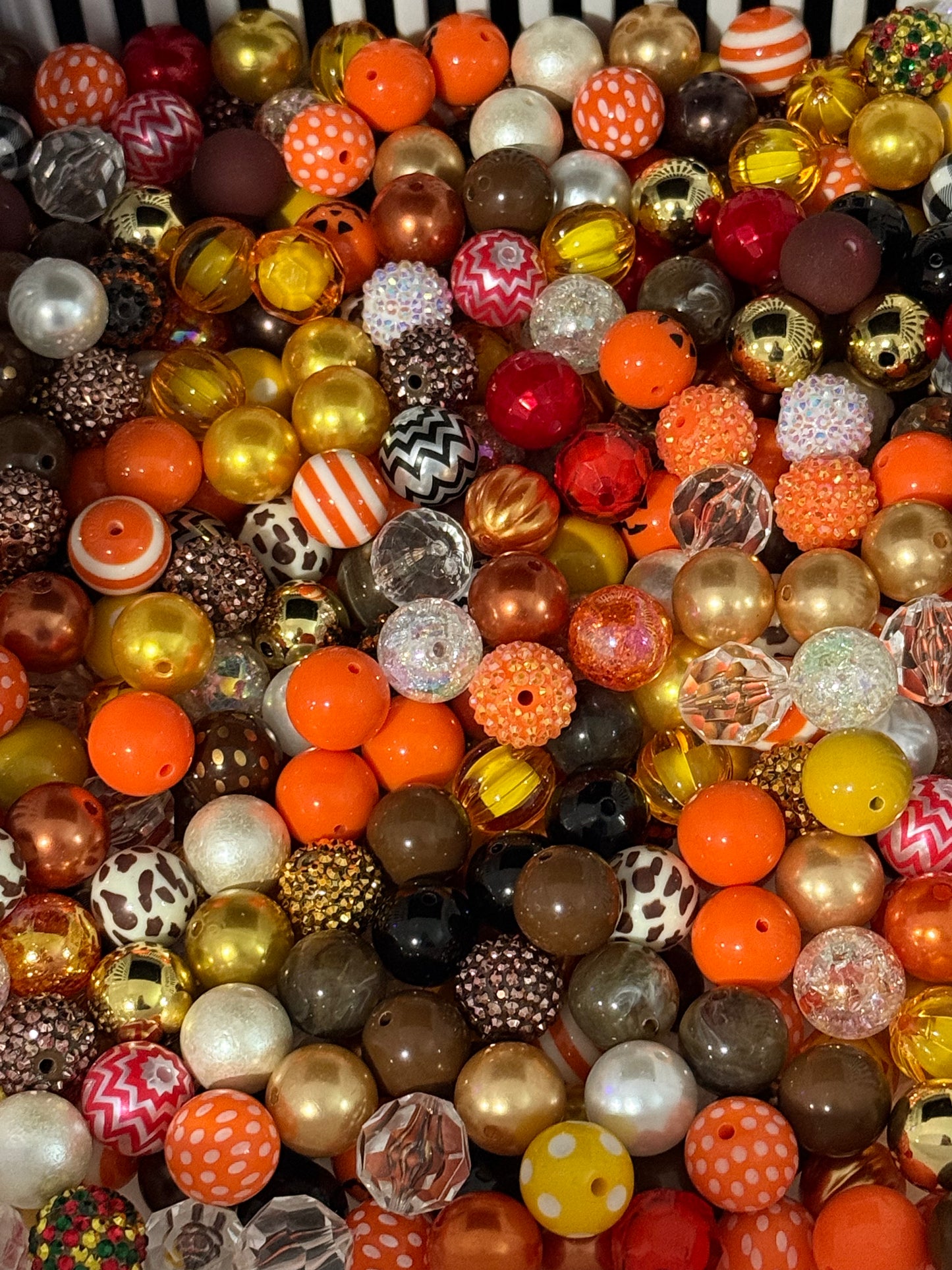 Bead Mix 20mm Scoop Rhinestone Pattern Solid Pearl Gems Pen Beading Jewelry Making Keychain Making