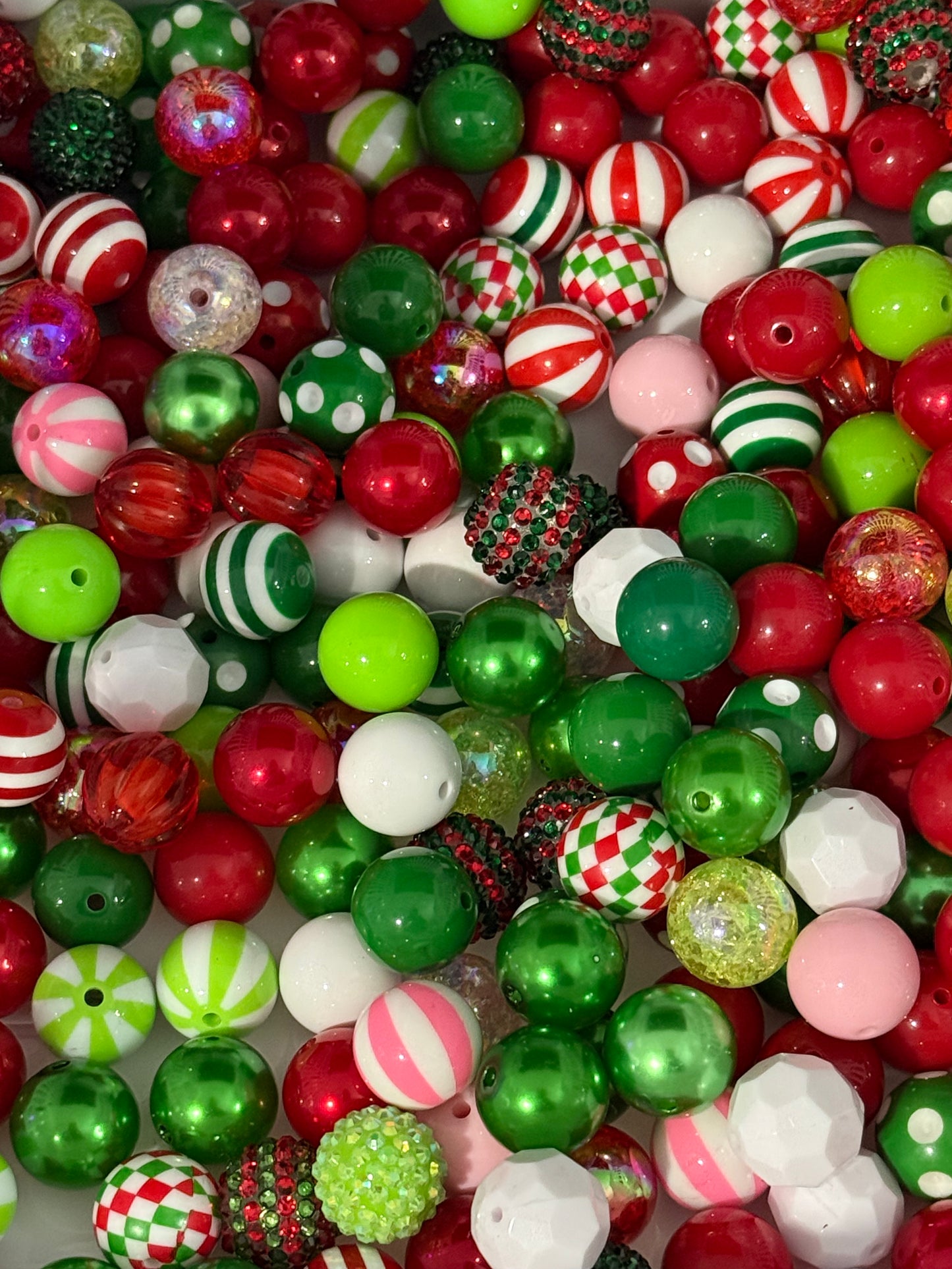 Bead Mix 20mm Scoop Rhinestone Pattern Solid Pearl Gems Pen Beading Jewelry Making Keychain Making