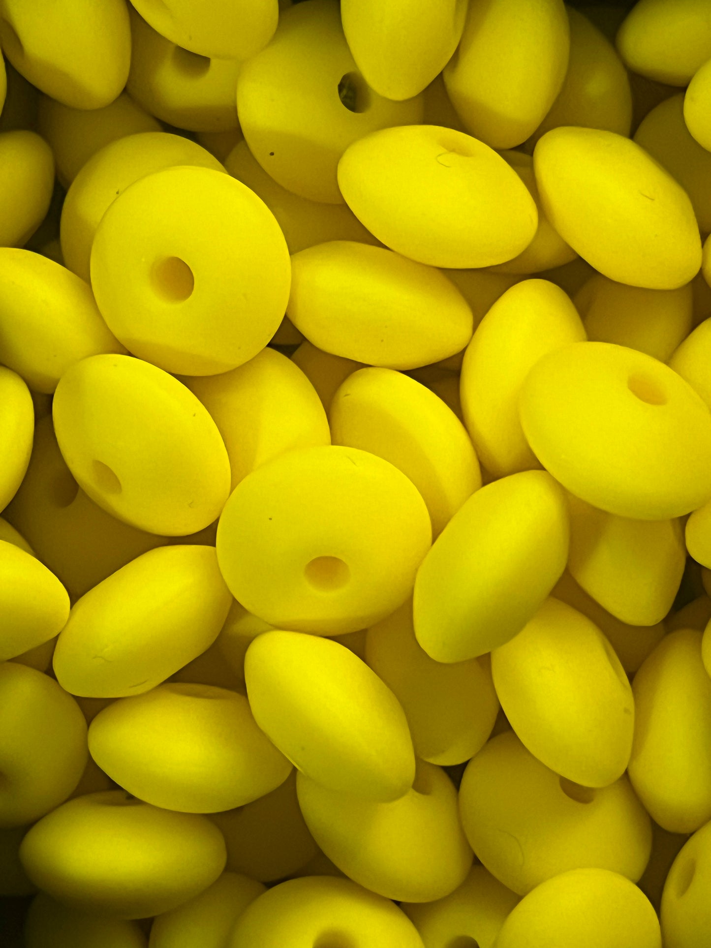 50 Count 12mm Lentil Silicone Spacer Bead