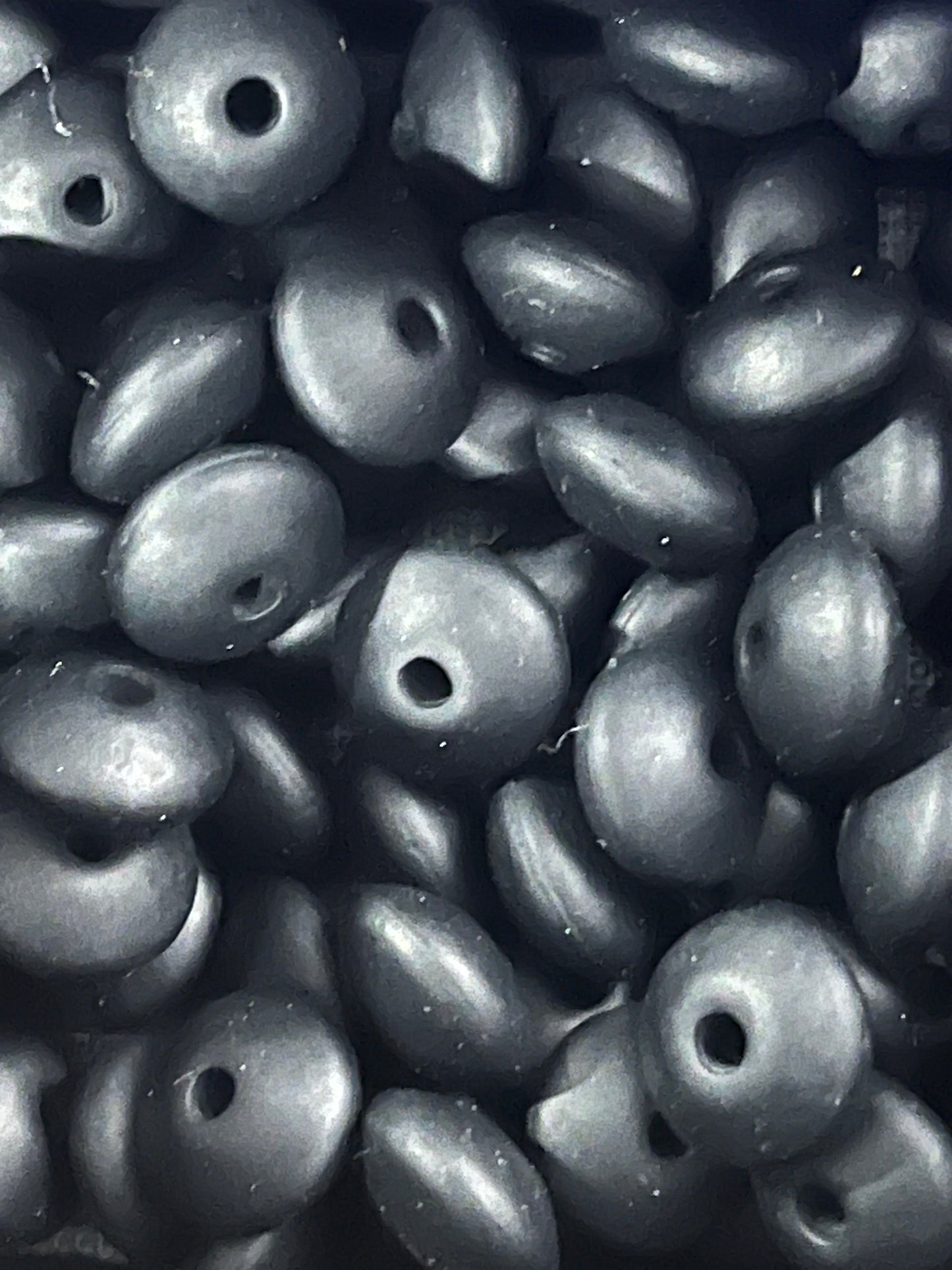 50 Count 12mm Lentil Silicone Spacer Bead