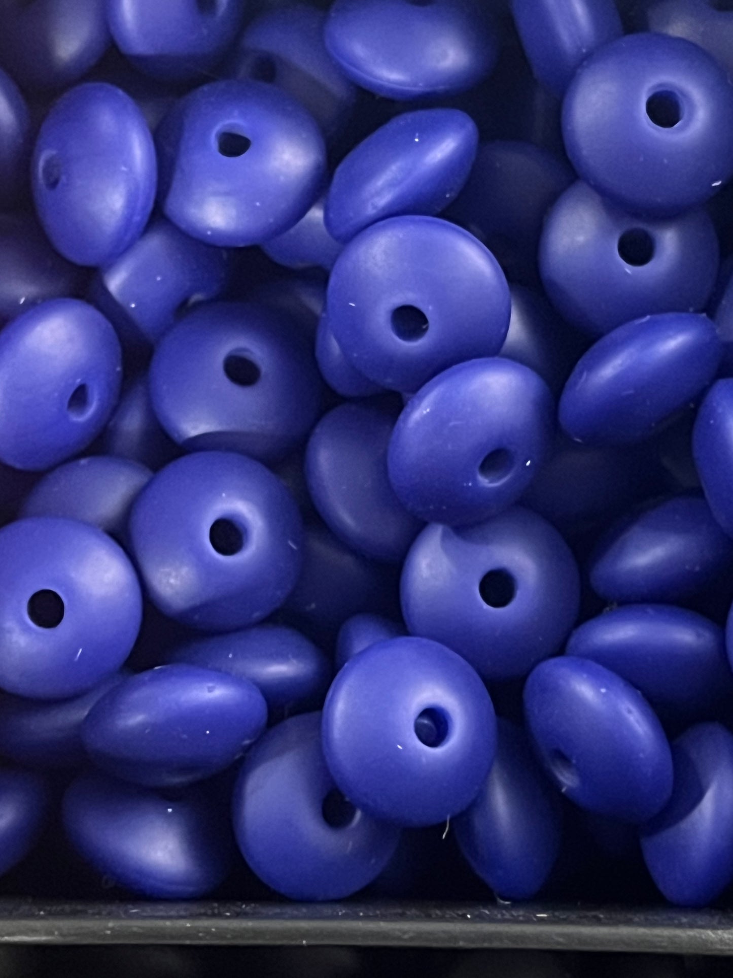 50 Count 12mm Lentil Silicone Spacer Bead