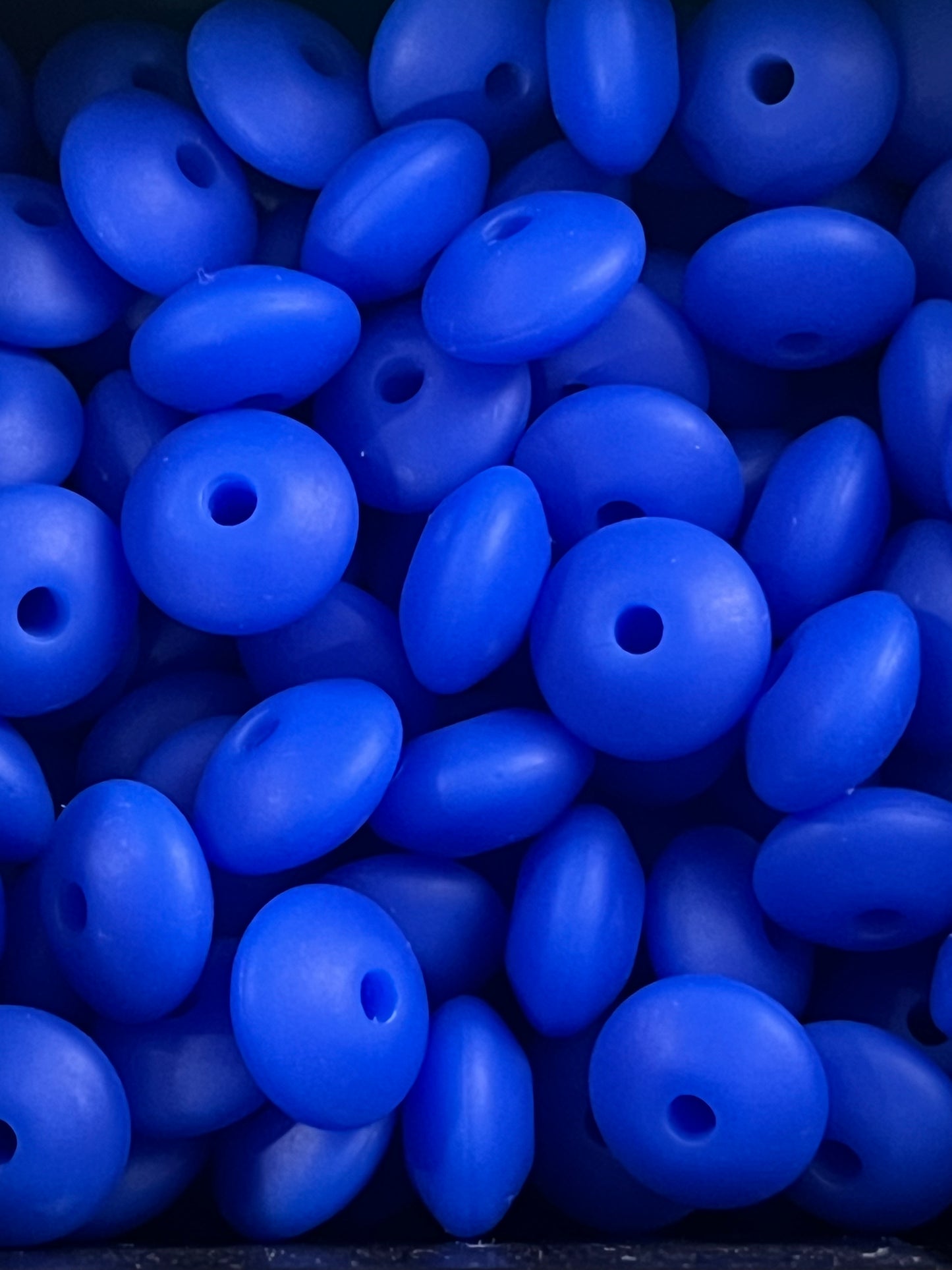 50 Count 12mm Lentil Silicone Spacer Bead