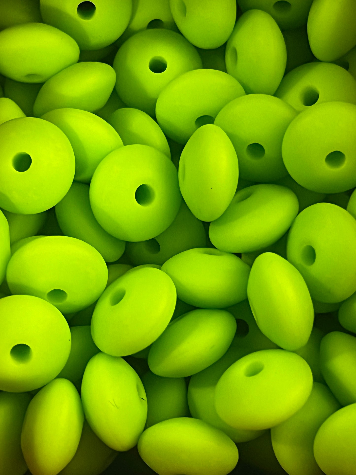 50 Count 12mm Lentil Silicone Spacer Bead