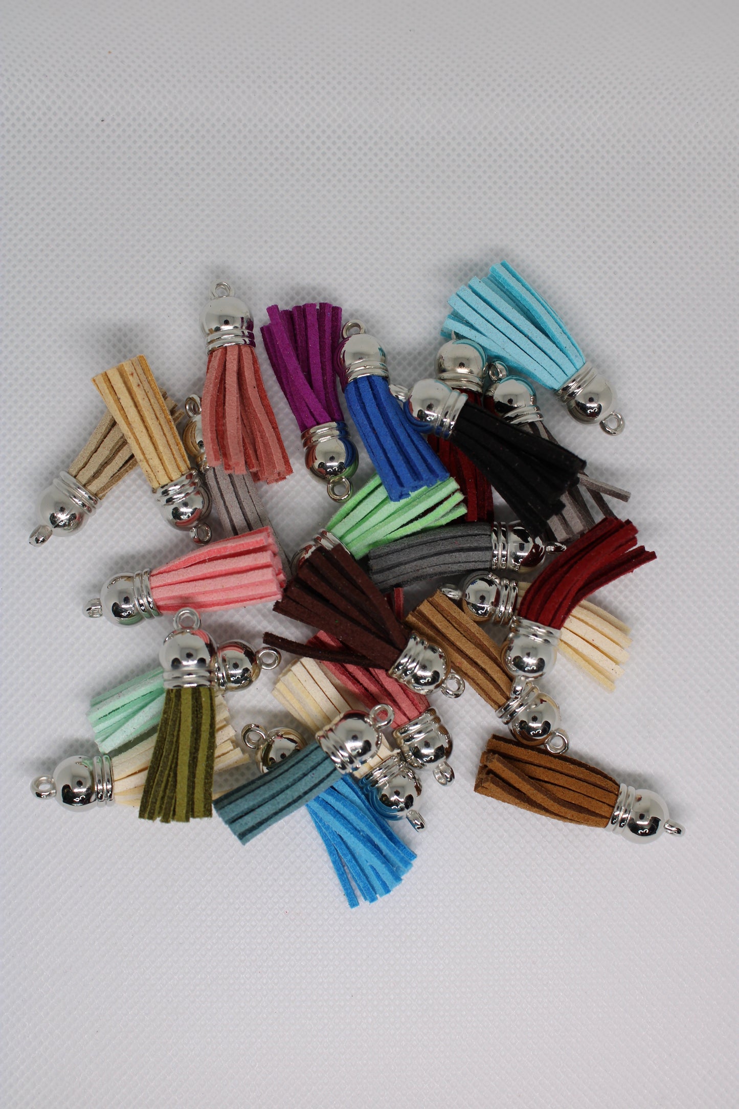25 Piece Multicolor 1.5 Inch Tassel For Keychain Lanyard Car Charm