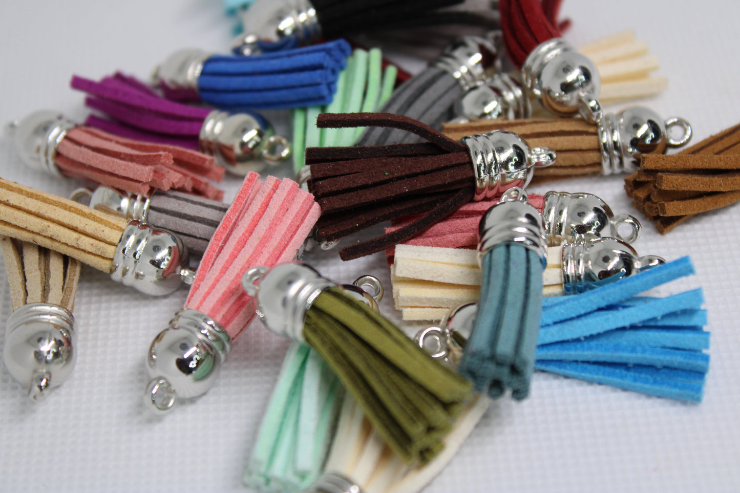 25 Piece Multicolor 1.5 Inch Tassel For Keychain Lanyard Car Charm